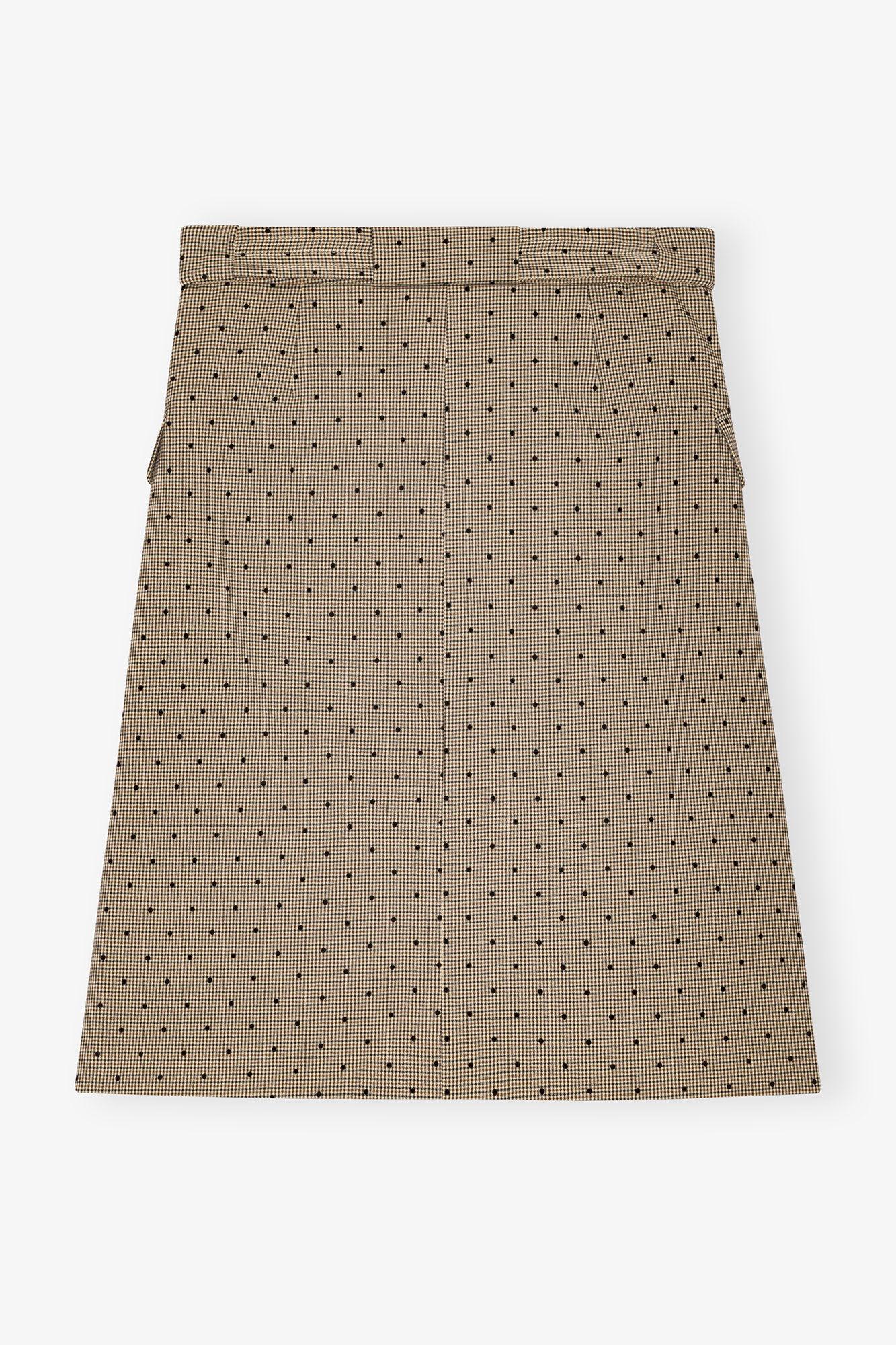 Flock Check Suiting Skirt Product Image