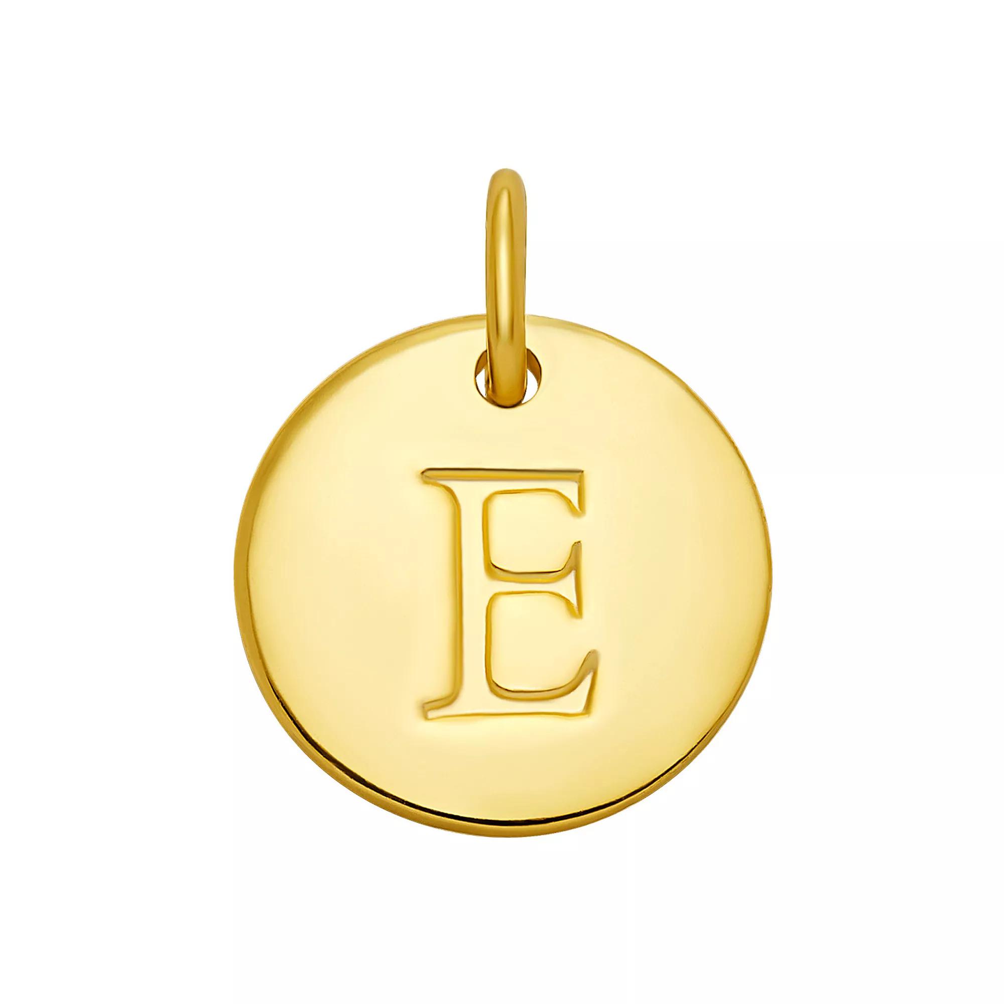 PRIMROSE 18k Gold Over Sterling Silver Letter Disc Charm, Women's, Gold Over Sterling D Product Image