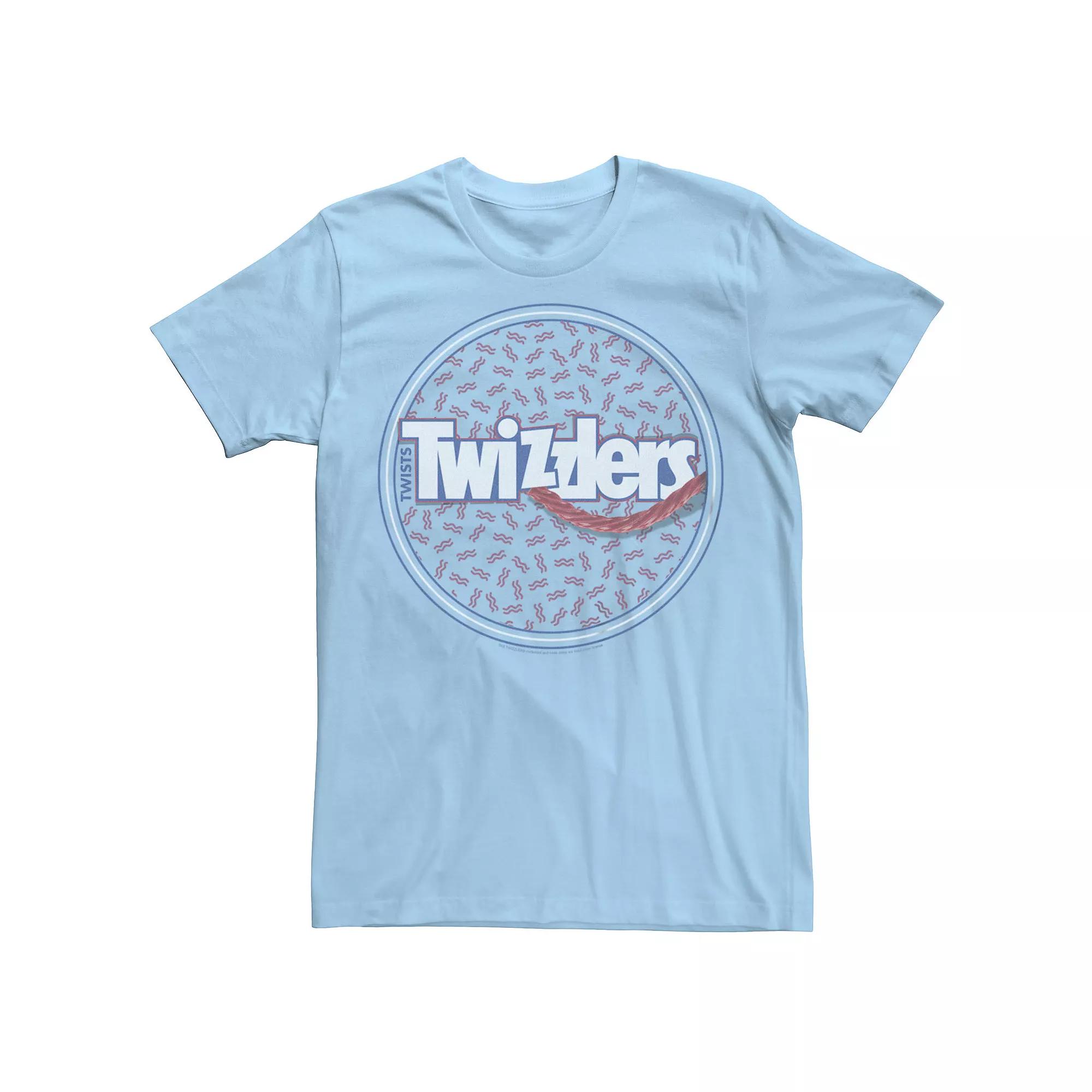 Men's Twizzlers Twists Circle Badge Graphic Tee, Size: Large, Light Blue Product Image