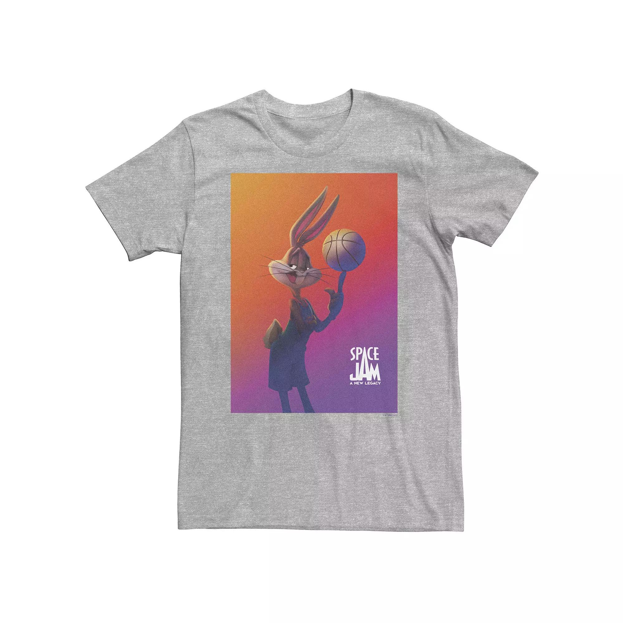 Big & Tall Space Jam: A New Legacy Bugs Bunny With Basketball Poster Tee, Men's,  Product Image