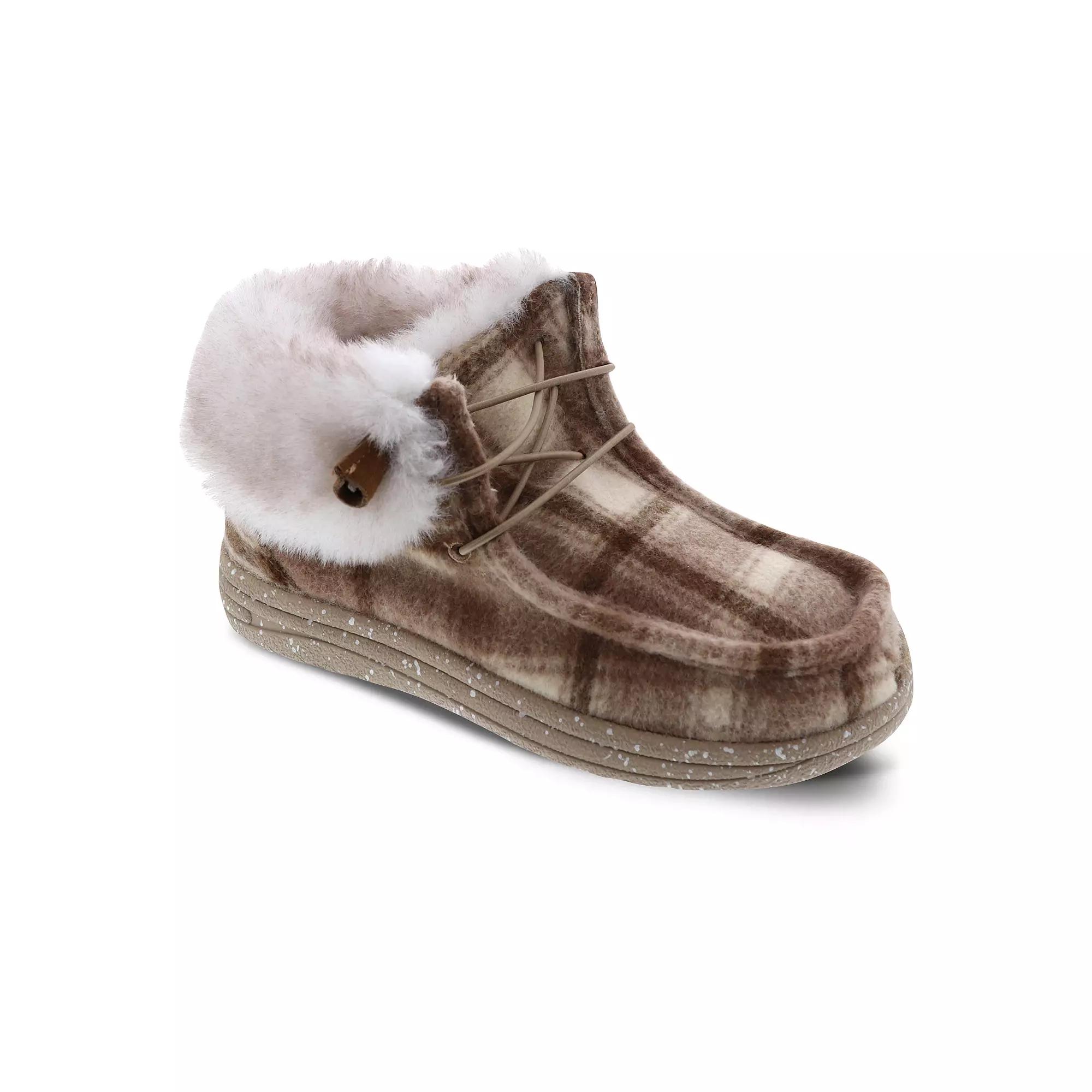 Mykos Cassidy Womens Ankle Boots Brown Plaid Product Image