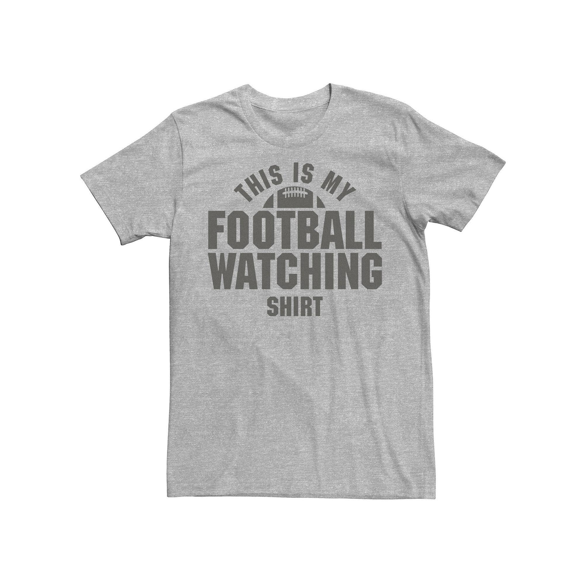 Men's This Is My Football Watching Shirt Graphic Tee, Size: XXL, Athletic Grey Product Image