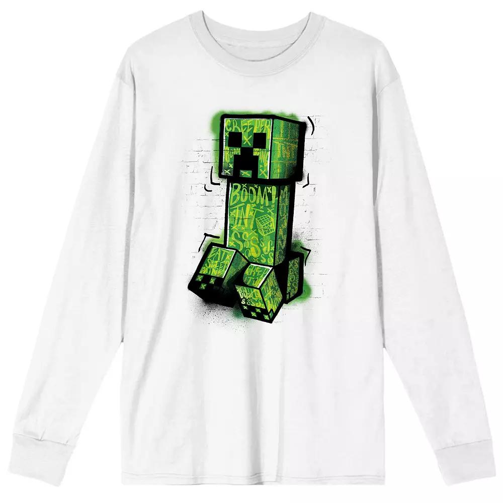Men's Minecraft Creeper Long Sleeve Tee,  Product Image