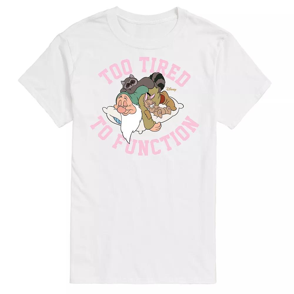 Disney Princess Big & Tall Too Tired To Function Graphic Tee, Men's,  Product Image