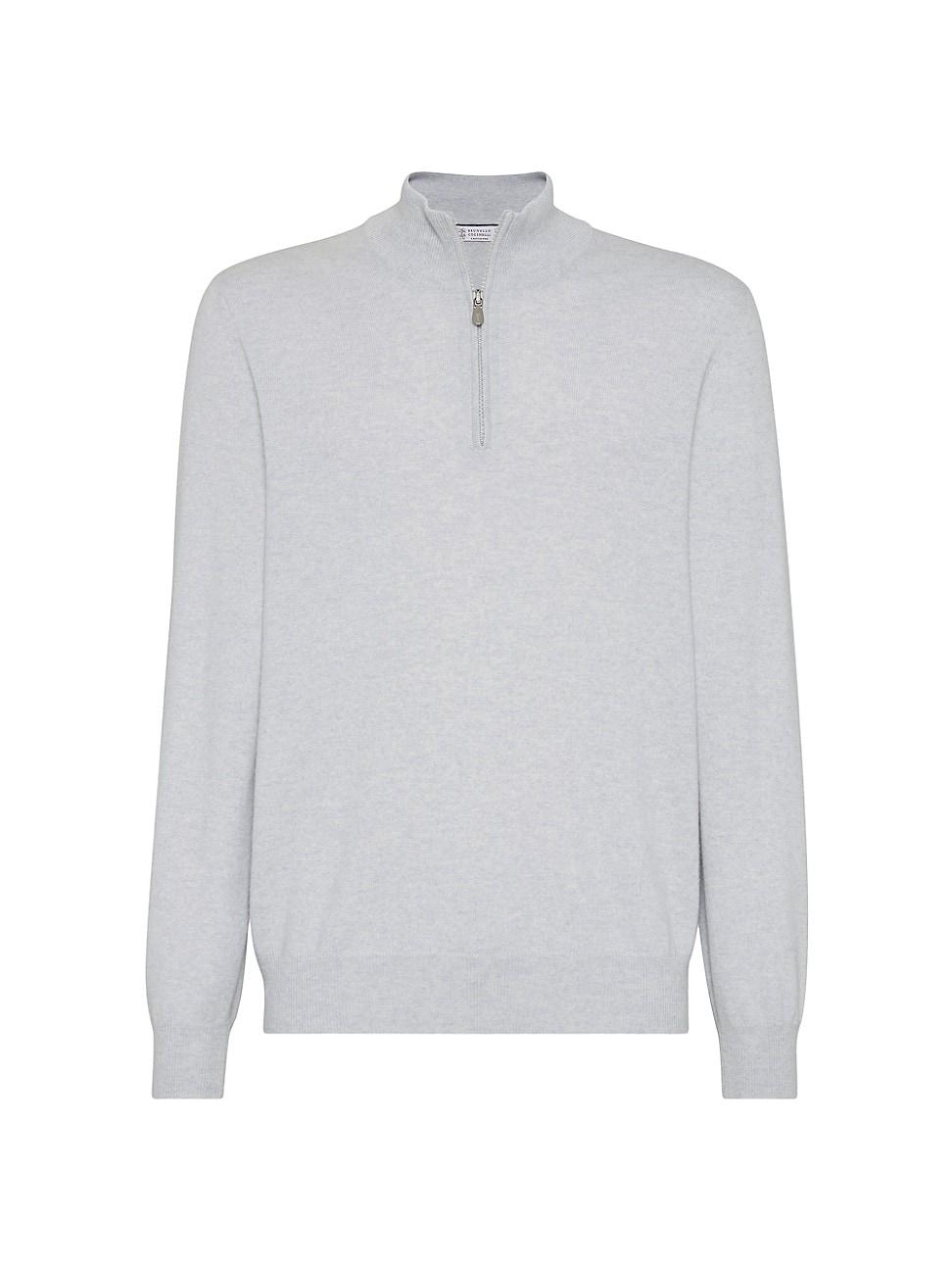 Mens Cashmere Half-Zip Sweater Product Image