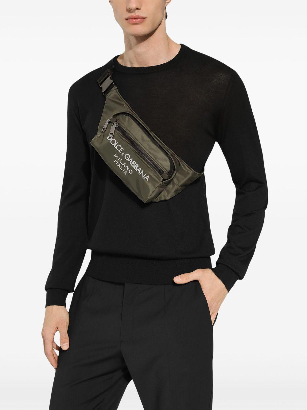 logo-print zip-fastening belt bag Product Image