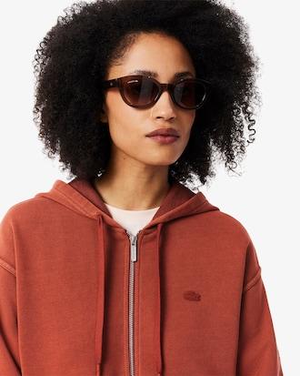 Oversized Wash Effect Zipped Sweatshirt Product Image