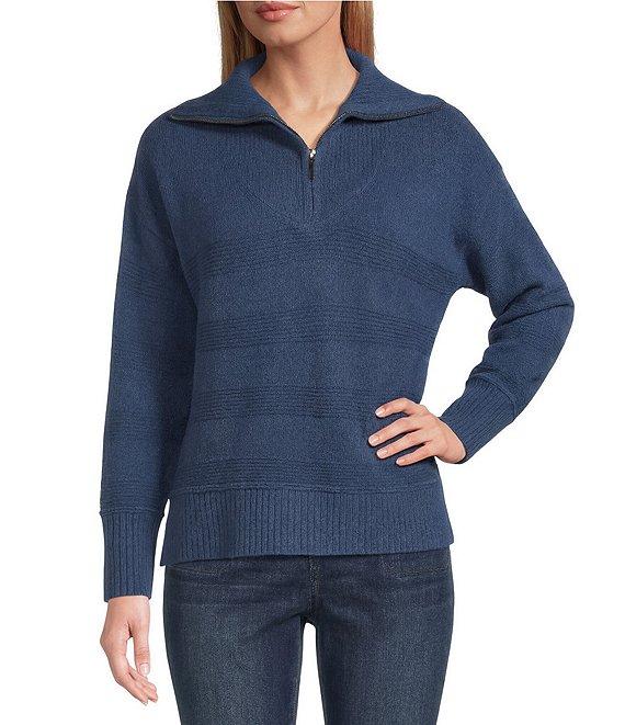 Westbound Long Sleeve Quarter Zip Hi-Low Sweater Product Image