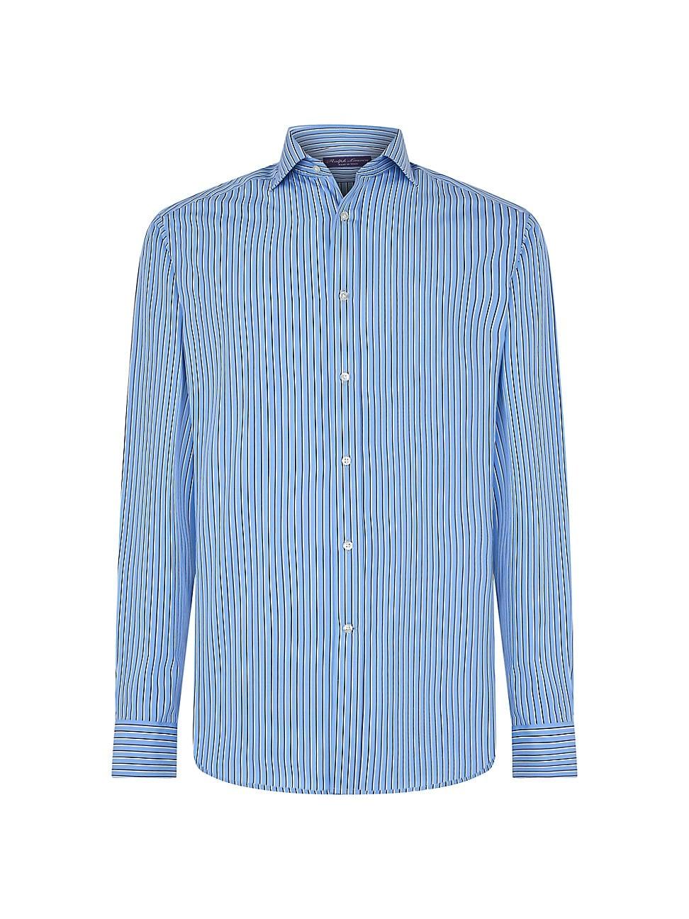 Mens Striped Poplin Shirt Product Image