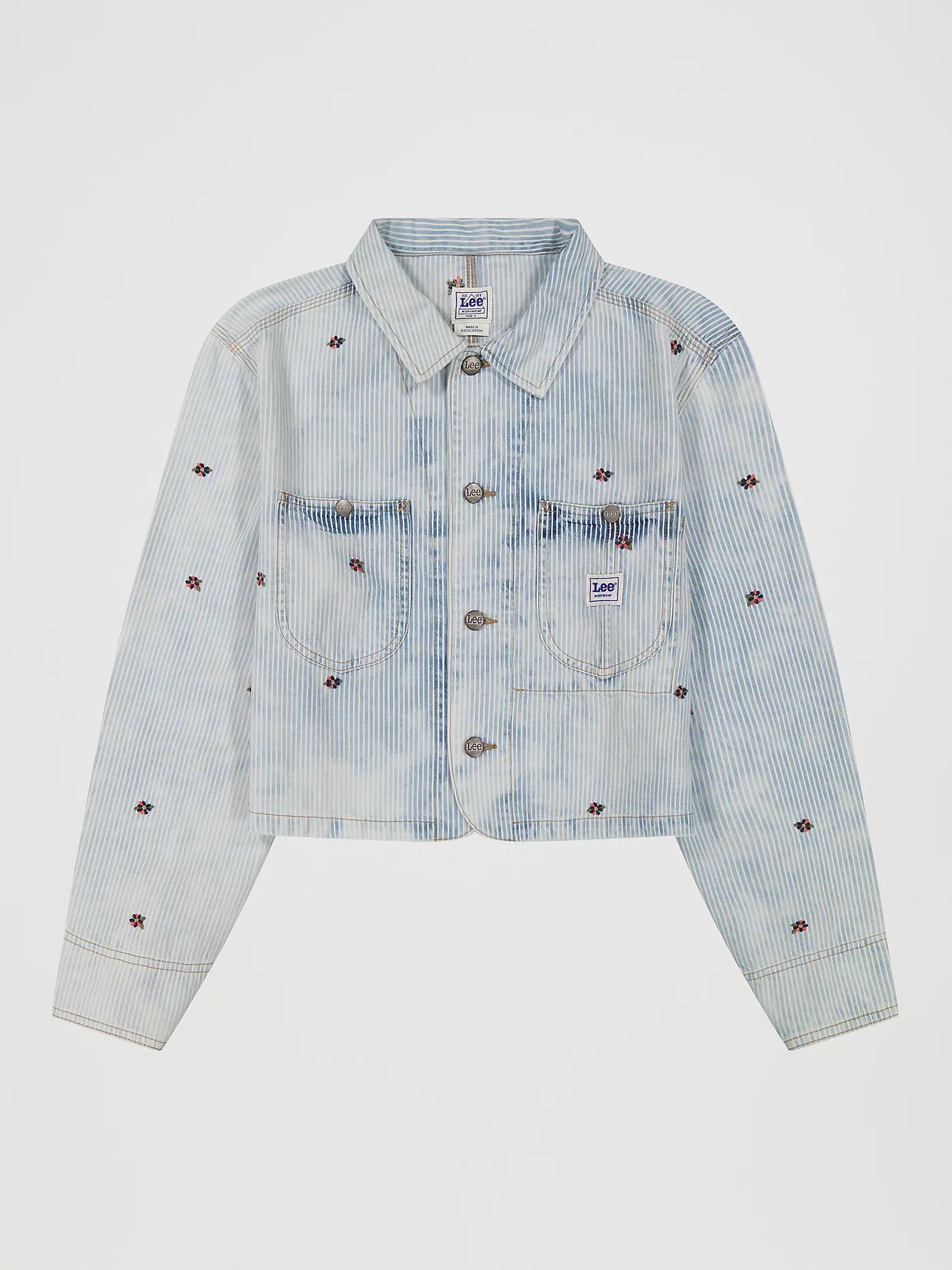 Women's Floral Embroidered Crop Chore Jacket | Women's Jackets & Outerwear | Lee® Product Image