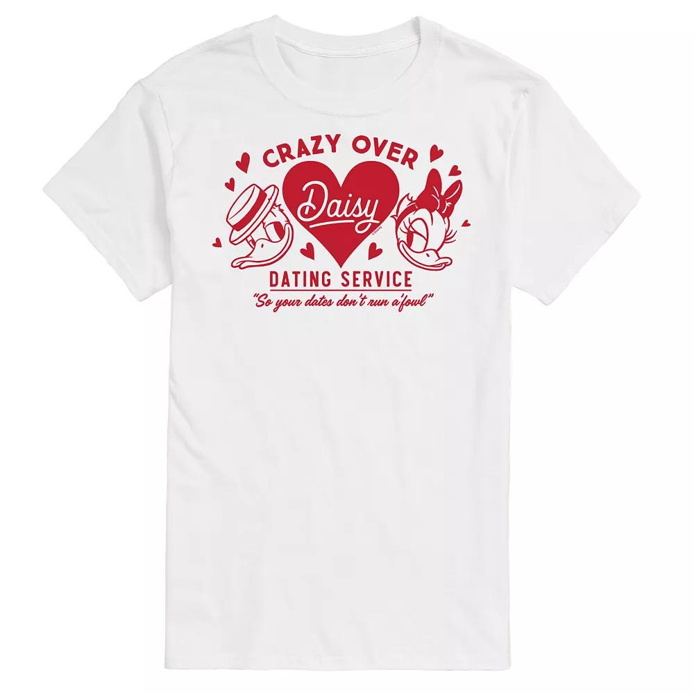 Disney's Donald & Daisy Duck Big & Tall Crazy Over Daisy Graphic Tee, Men's, Size: 3XB, White Product Image