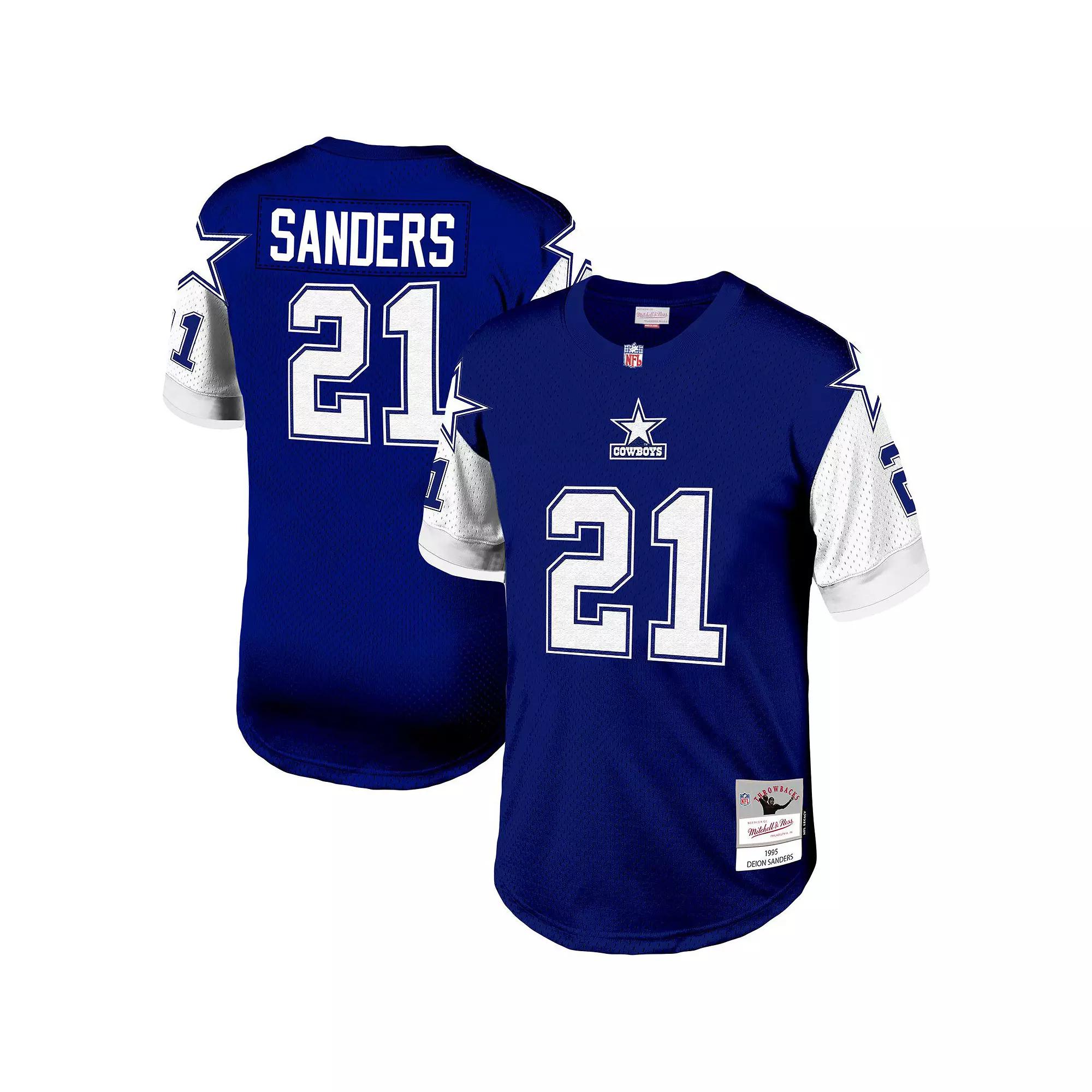 Mens Mitchell & Ness Deion Sanders Dallas Cowboys 1995 Legacy Replica Jersey Blue Product Image