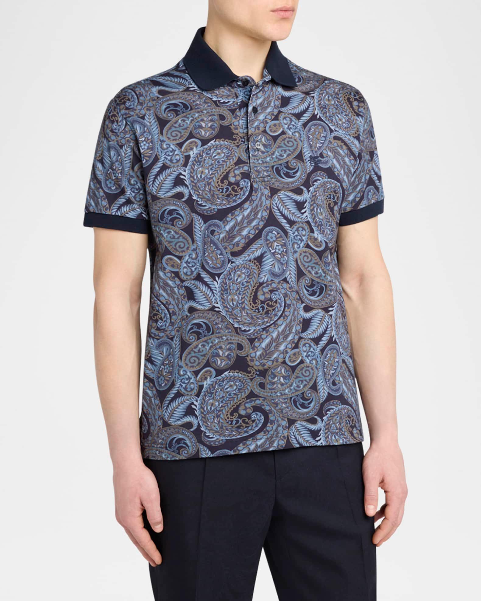 Men's Allover Paisley Polo Shirt Product Image