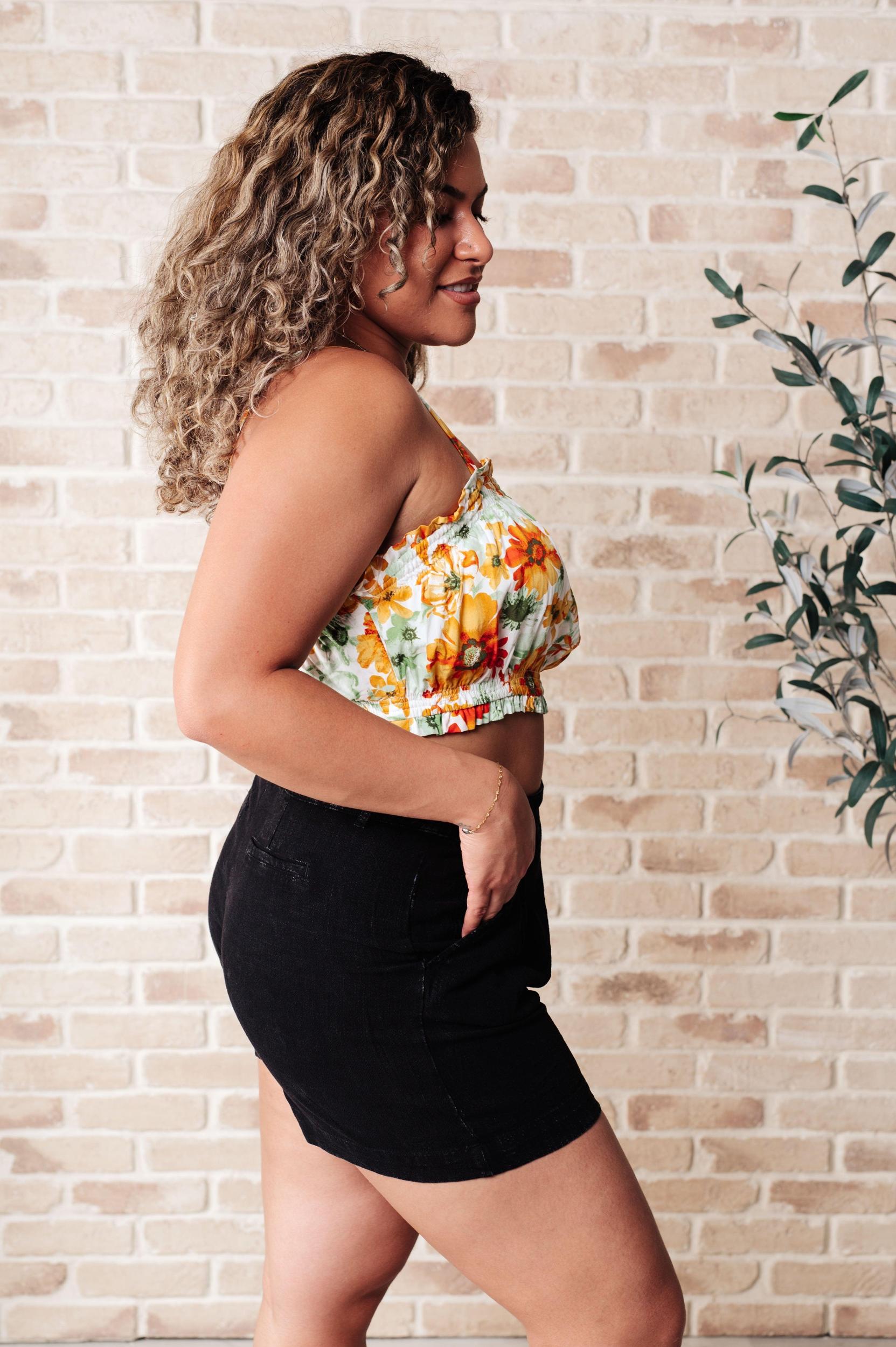 Mind Over Matter Pleated Shorts in Black Product Image