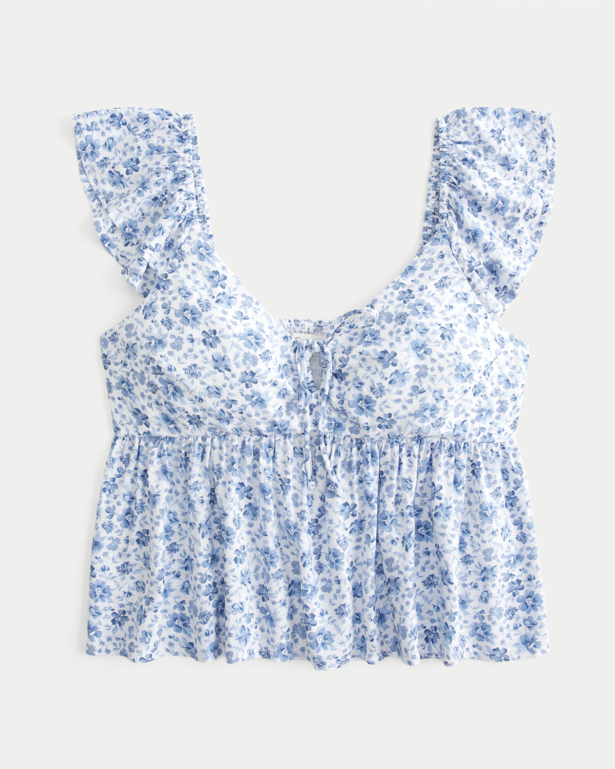 Easy Tie-Front Babydoll Top Product Image