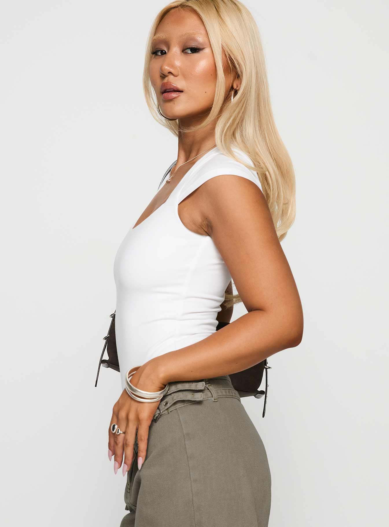 Want You Forever Bodysuit White Product Image