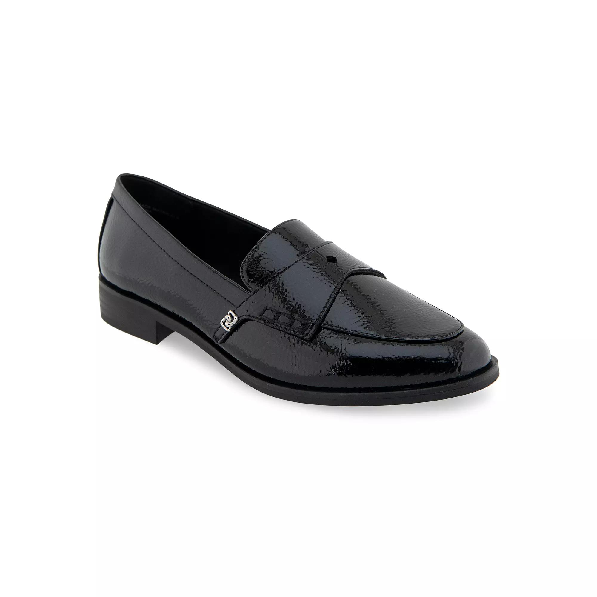 Aerosoles Eira Women's Dress Loafers, Size: 6.5, Black Patent Crinkled Product Image