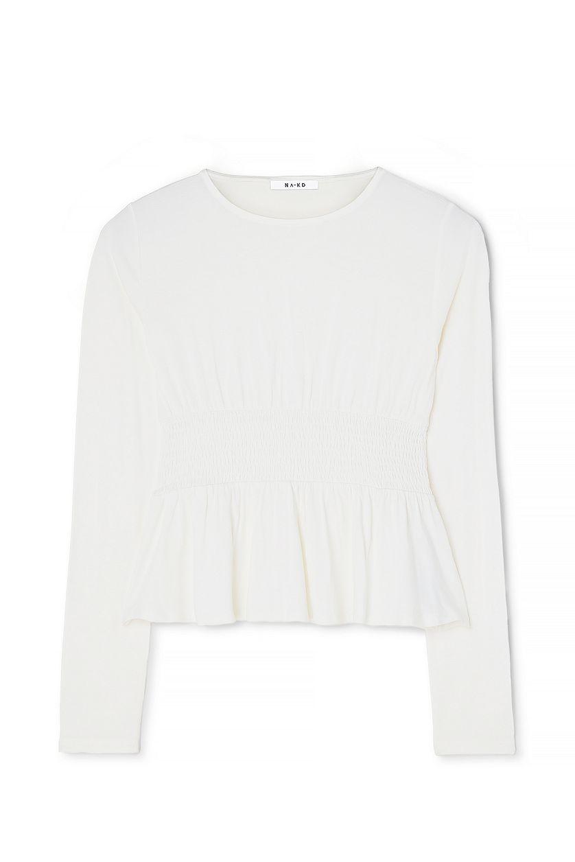 Long Sleeve Smock Top Pink Product Image