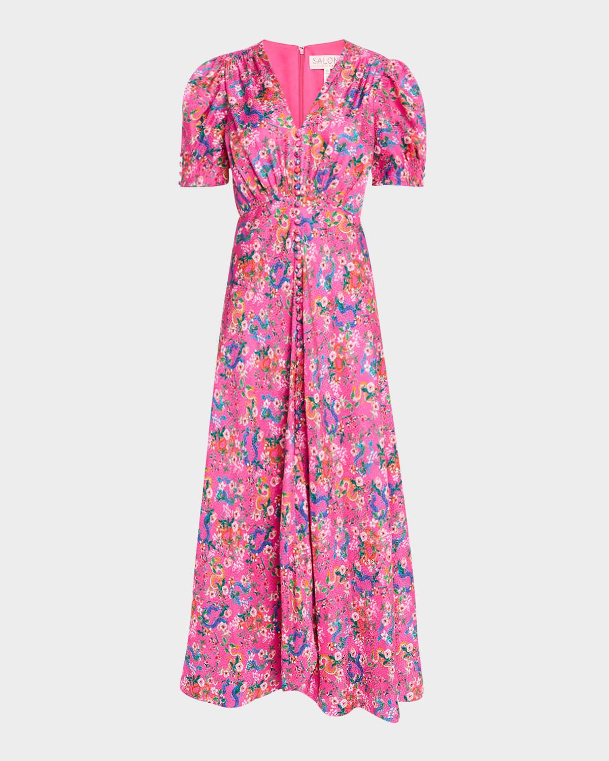 Lea Printed Long Dress Product Image