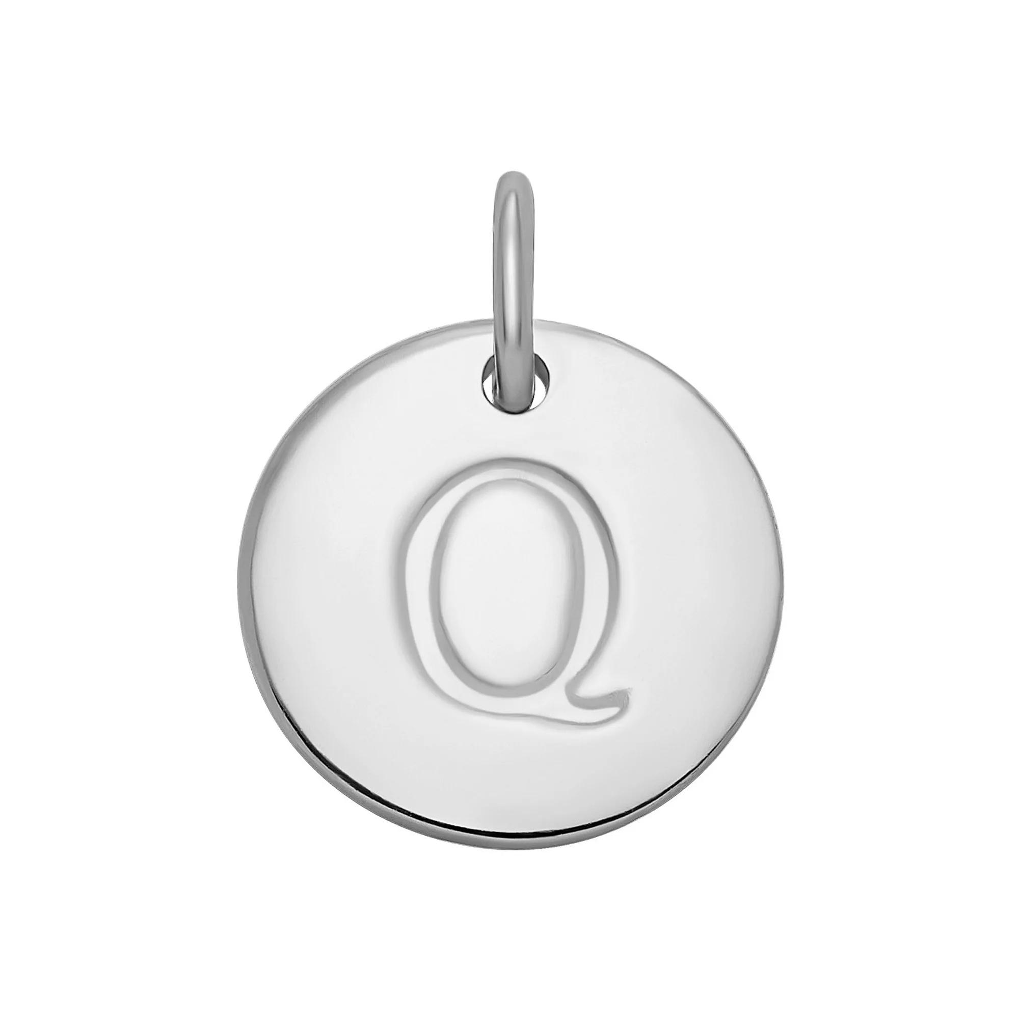 PRIMROSE Sterling Silver Letter Disc Charm, Women's, Sterling Silver F Product Image