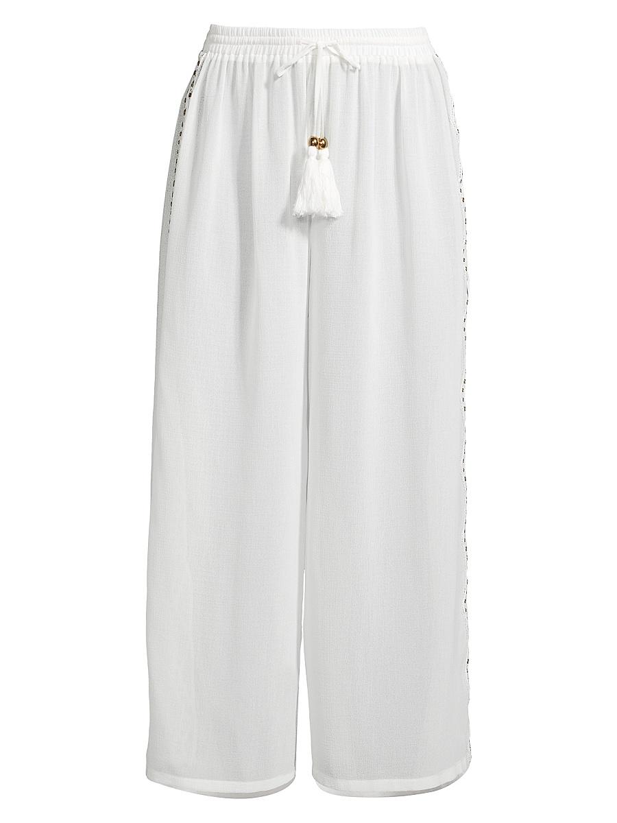 Womens Shelby Tassel Cover-Up Pants Product Image