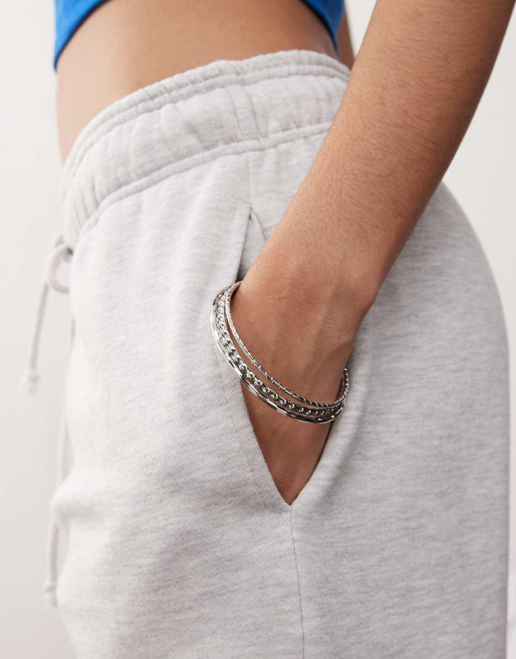 COLLUSION relaxed straight leg sweatpants in gray heather Product Image
