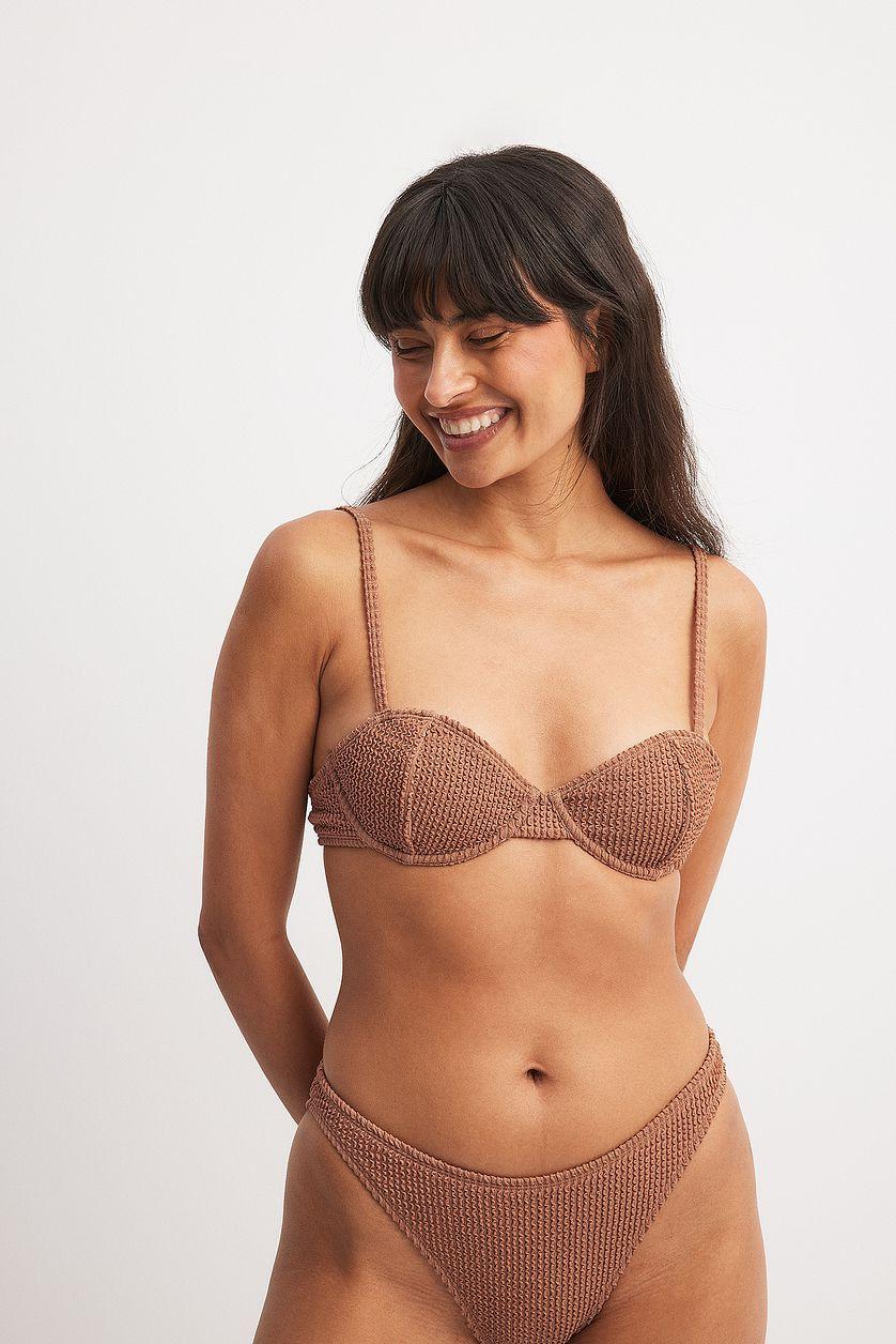 Smocked Underwired Bikini Bra Product Image