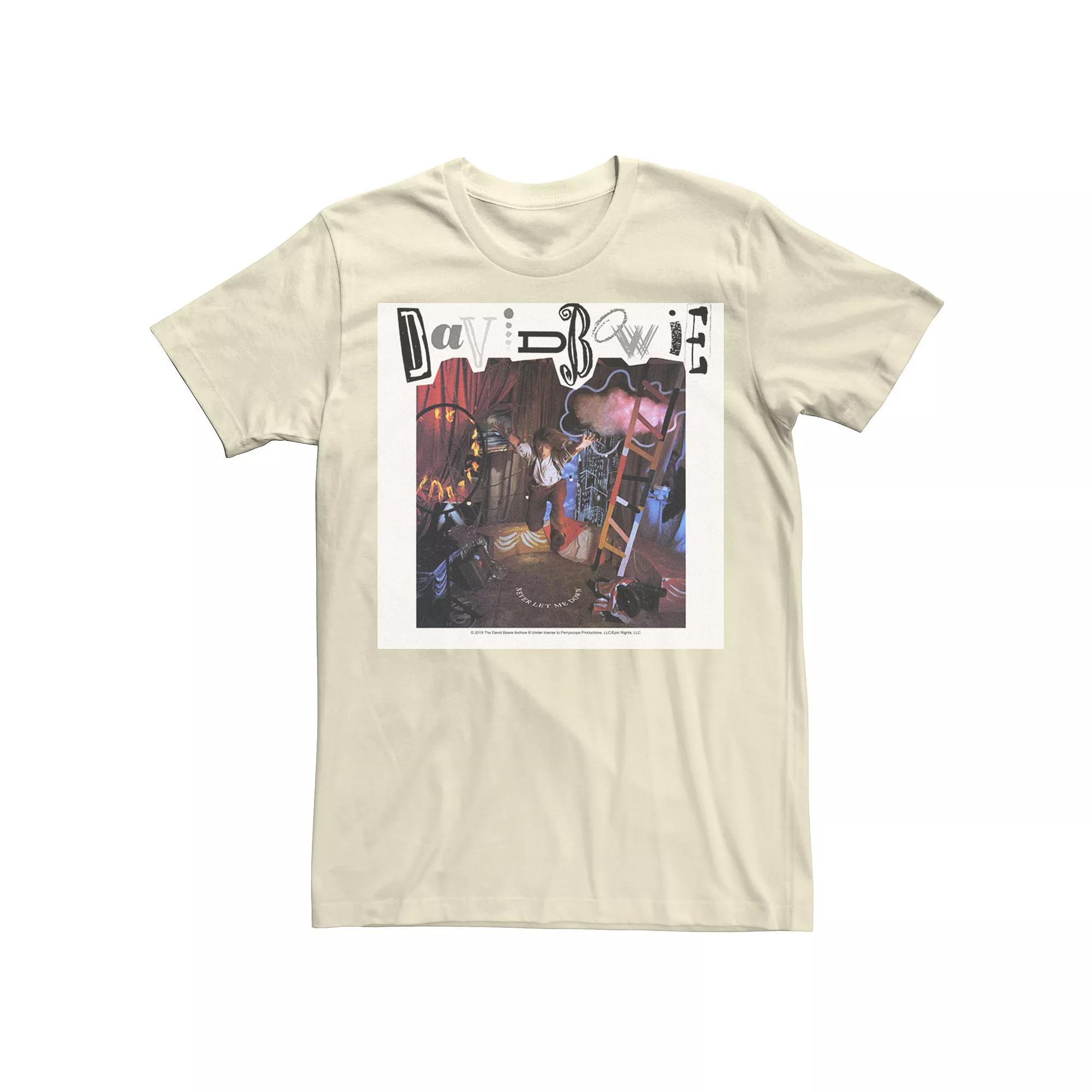 Men's David Bowies Never Let Me Down Graphic Tee, Size: Medium, Natural Product Image