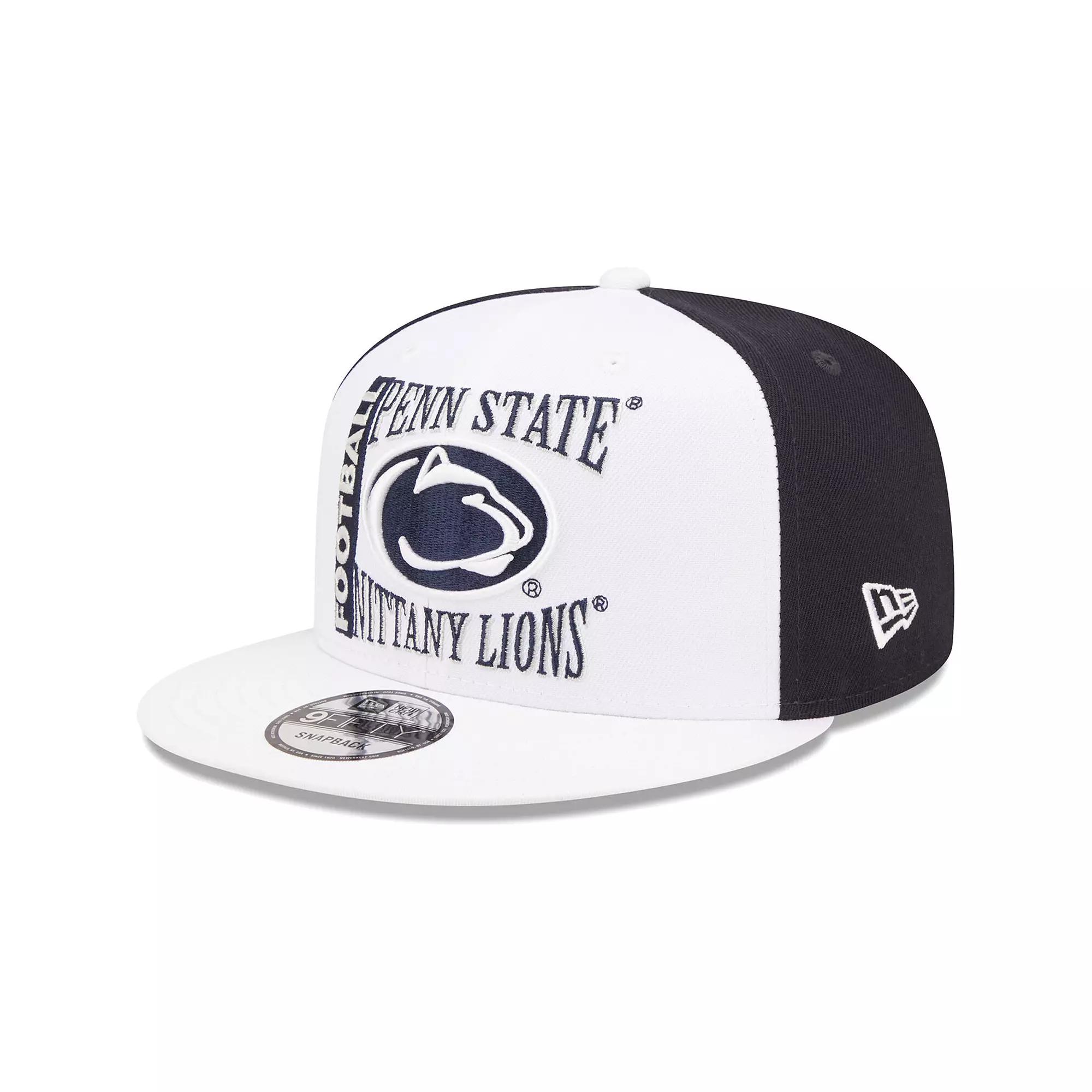 Men's New Era White/Navy Penn State Nittany Lions Retro Sport 9FIFTY Snapback Hat, Blue Product Image