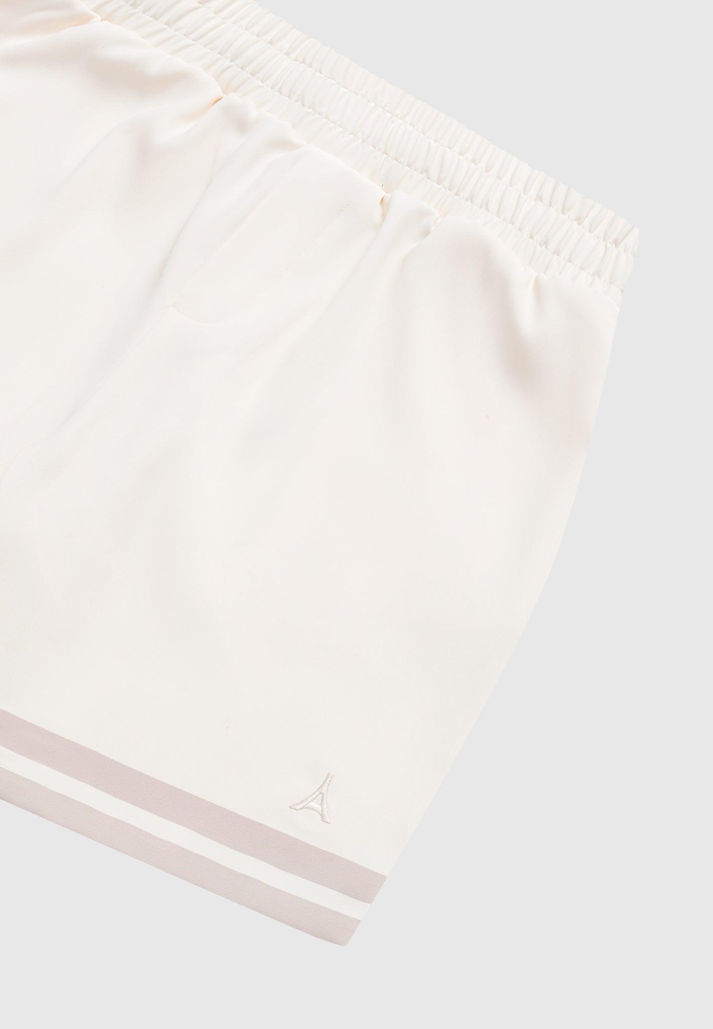 Floral Border Shorts - Cream Male Product Image