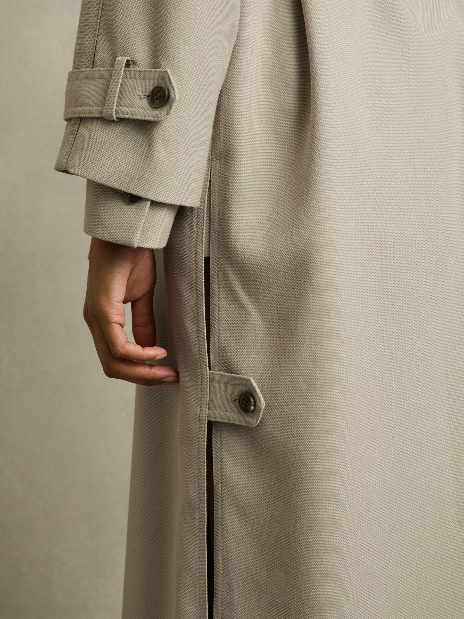 Wool-Blend Double-Breasted Trench Coat in Neutral Product Image