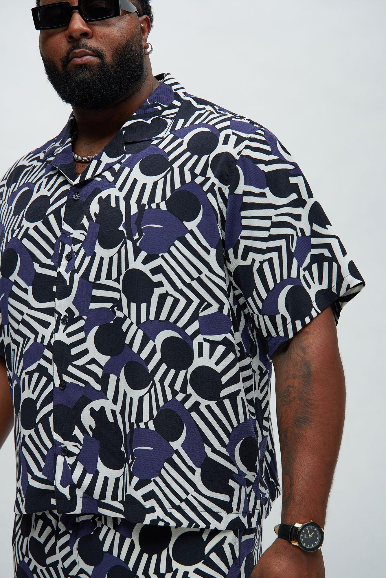 Abstract Zebra Shirt - Black/combo Product Image
