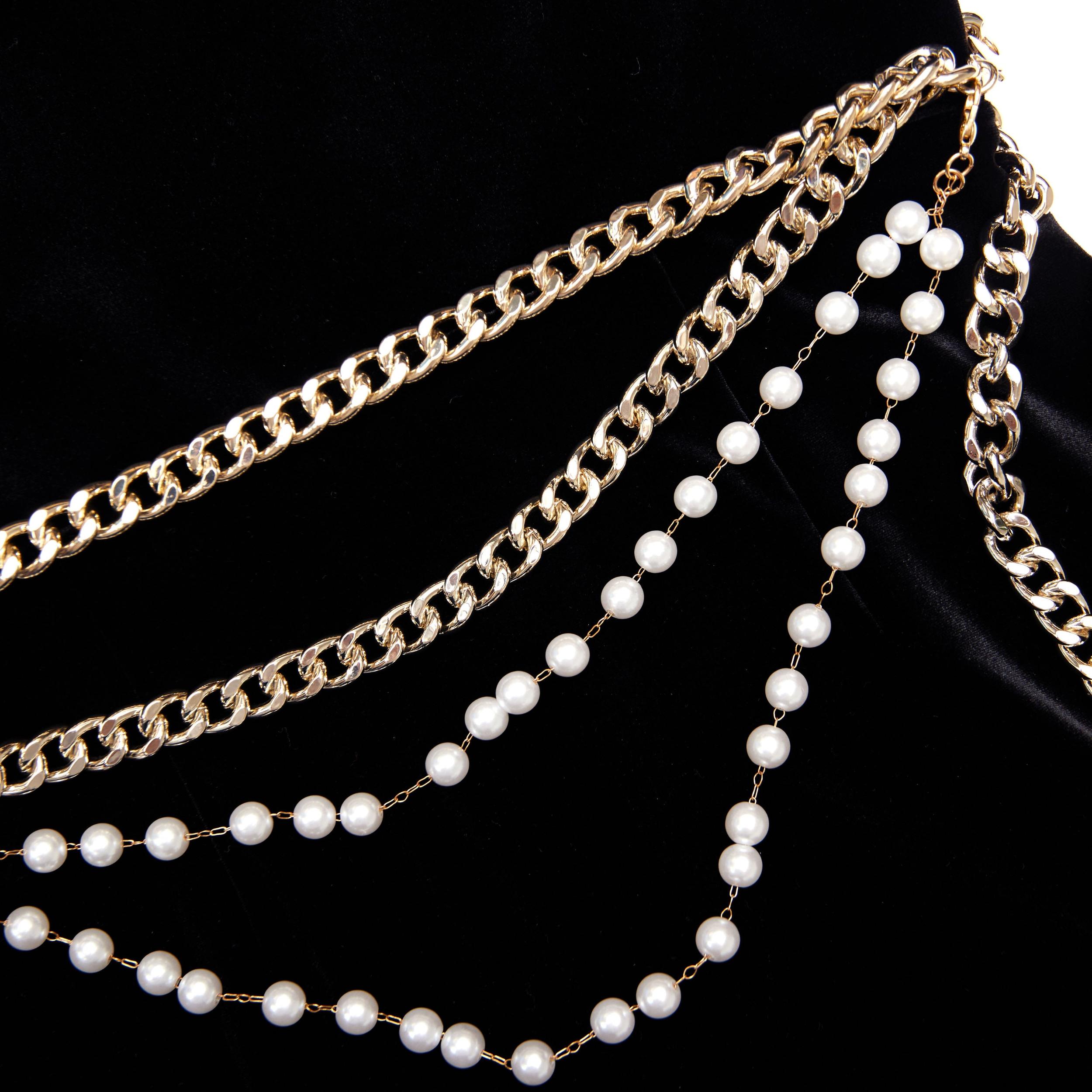 Black Velvet Chain Belt Maxi Dress Product Image