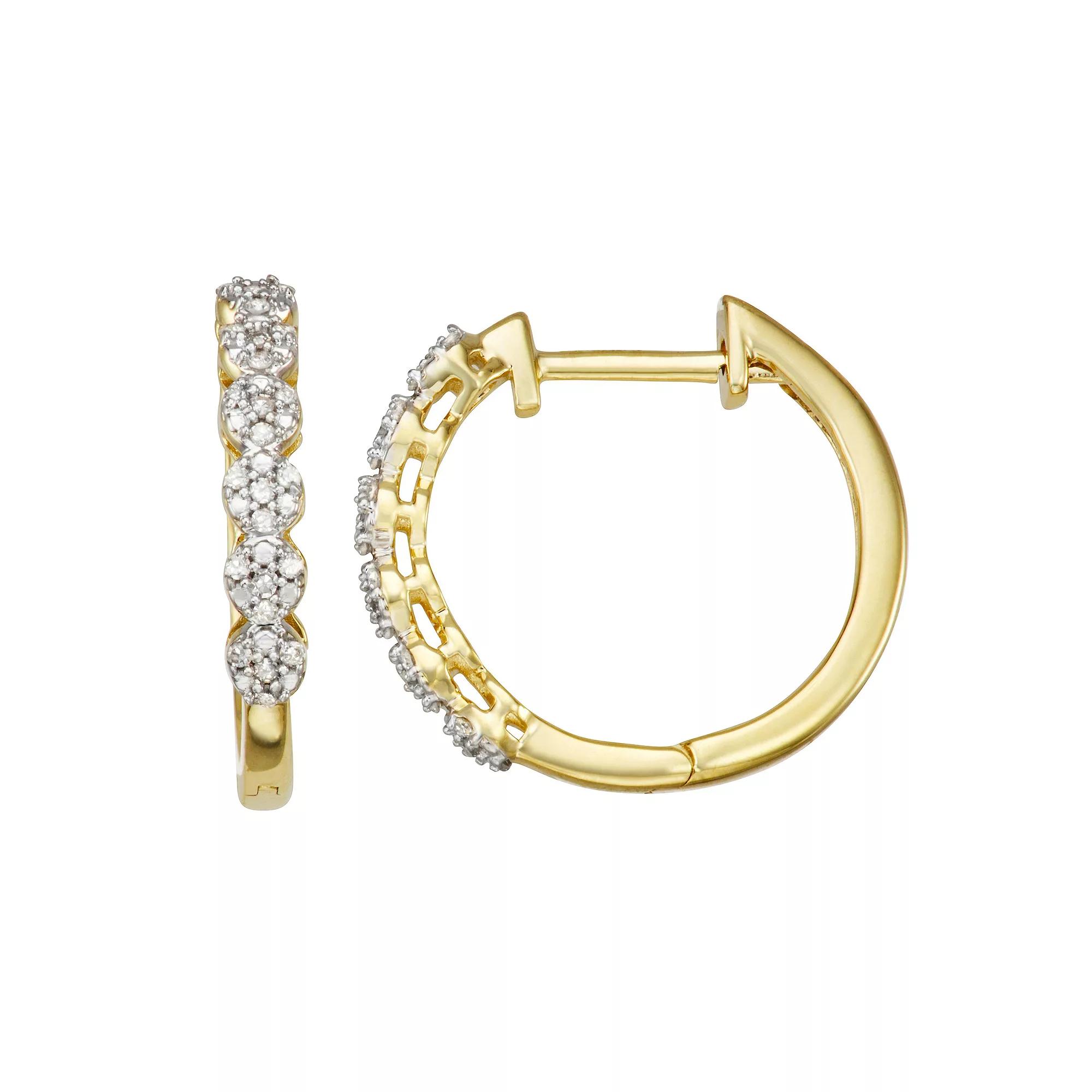HDI 1/6 Carat T.W. Diamond Earrings, Women's, 10k Gold Product Image