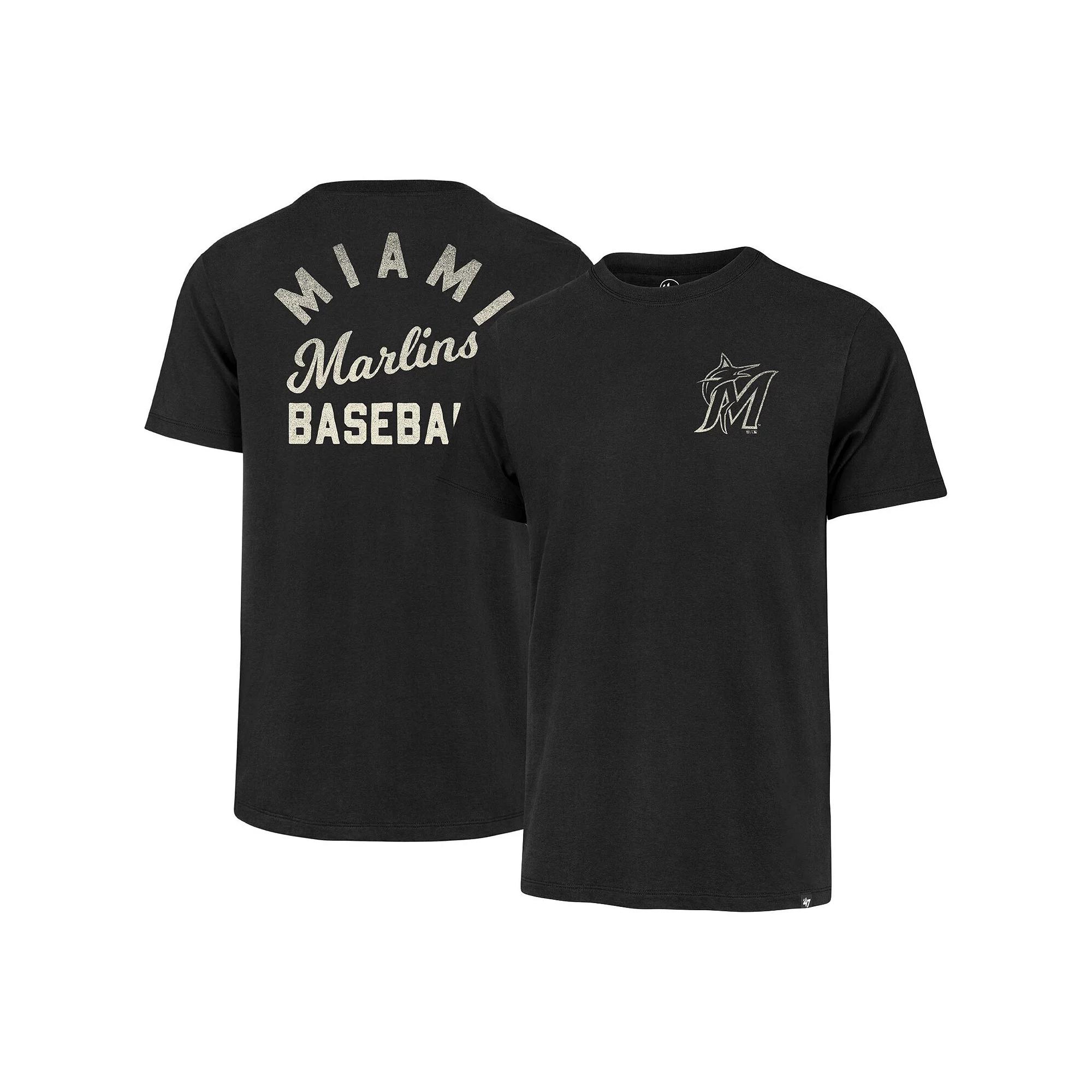 Men's '47  Black Miami Marlins Turn Back Franklin T-Shirt, Size: XL Product Image