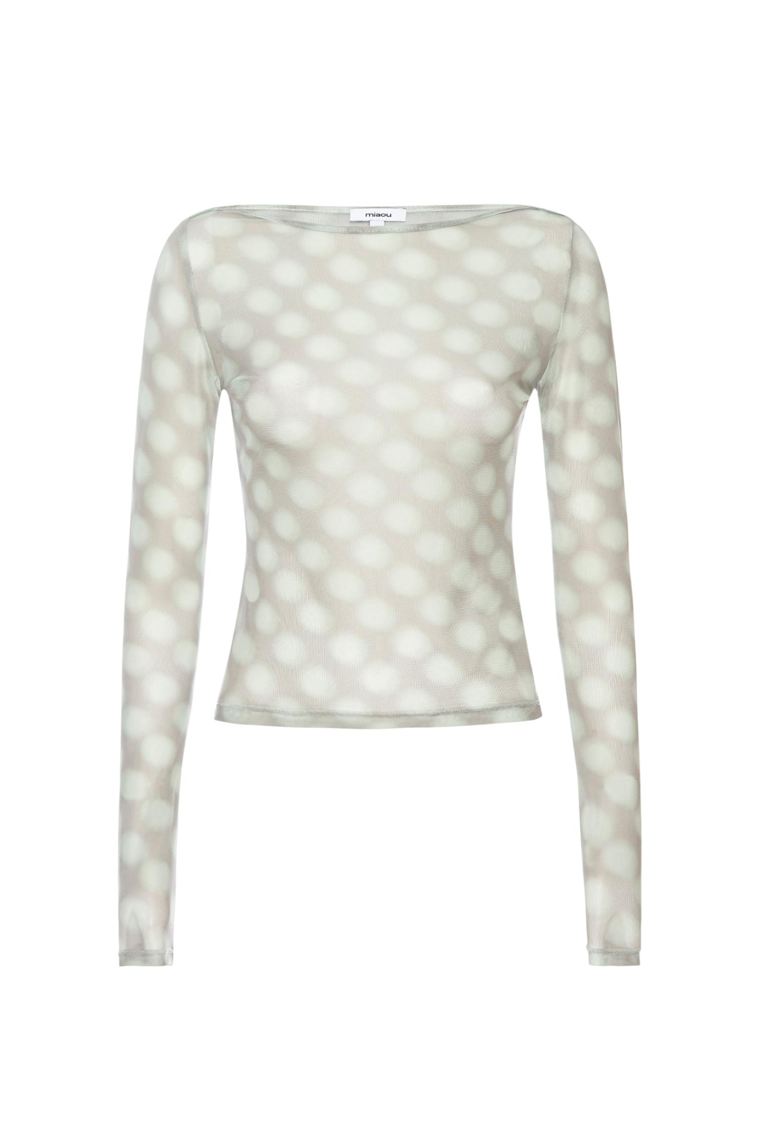 AMELIA TOP - MINT BLURRED DOT Product Image