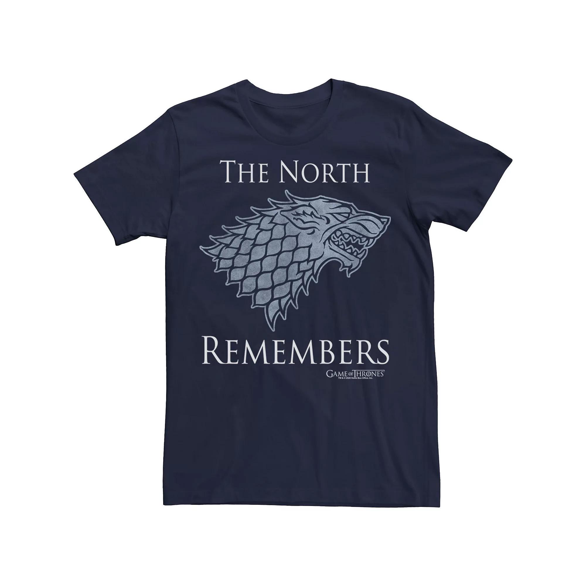 Men's Game Of Thrones House Stark The North Remembers Tee, Size: Small, Blue Product Image