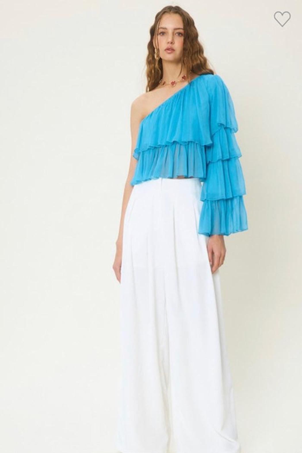 Aqua Tiered Top Product Image