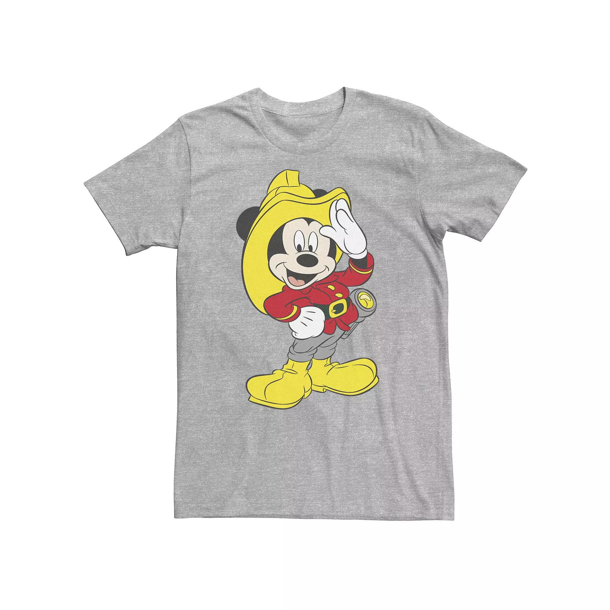 Big & Tall Disney Mickey Mouse Firefighter Outfit Tee, Men's,  Product Image