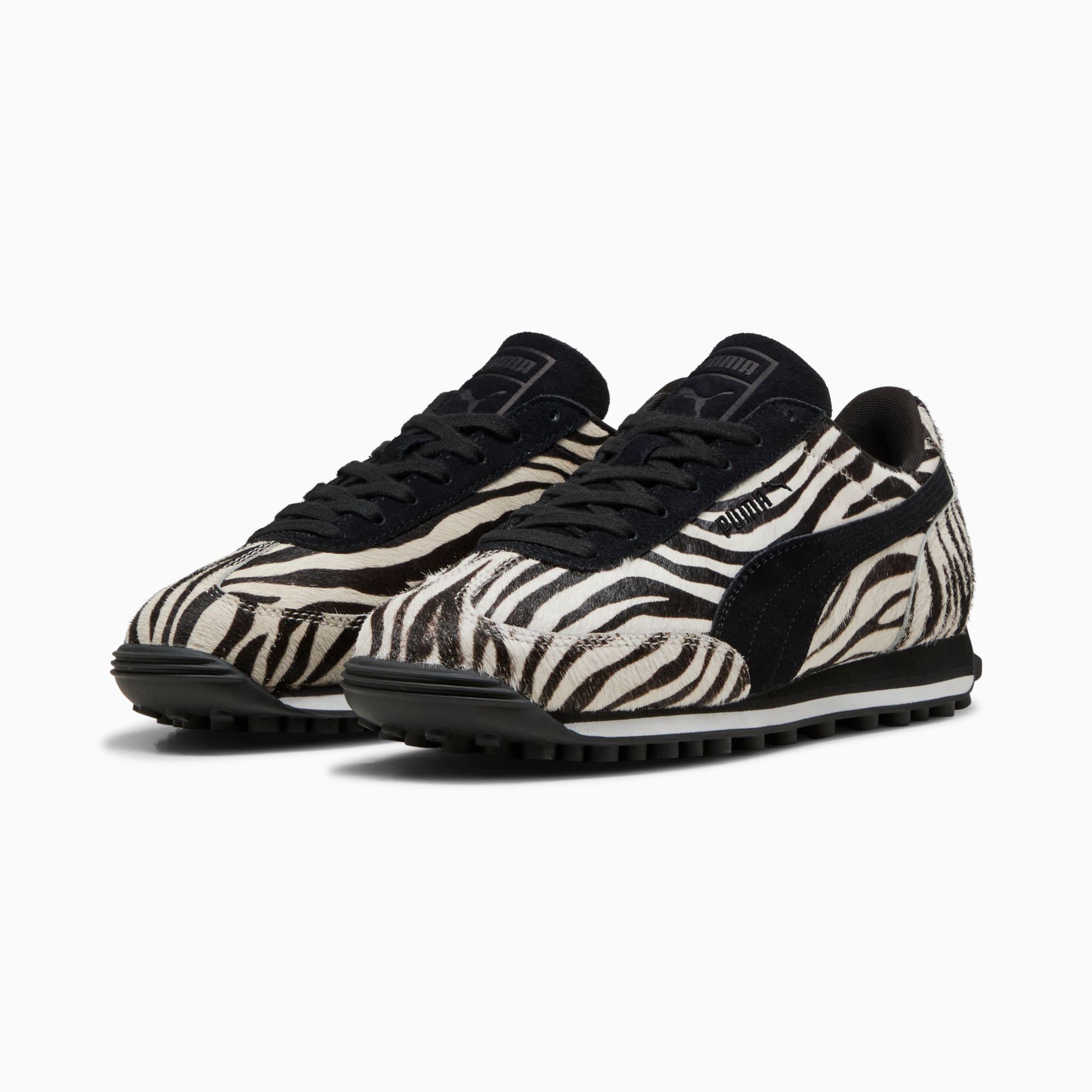 PUMA Easy Rider Zebra Women Shoes in Warm White/Black Product Image