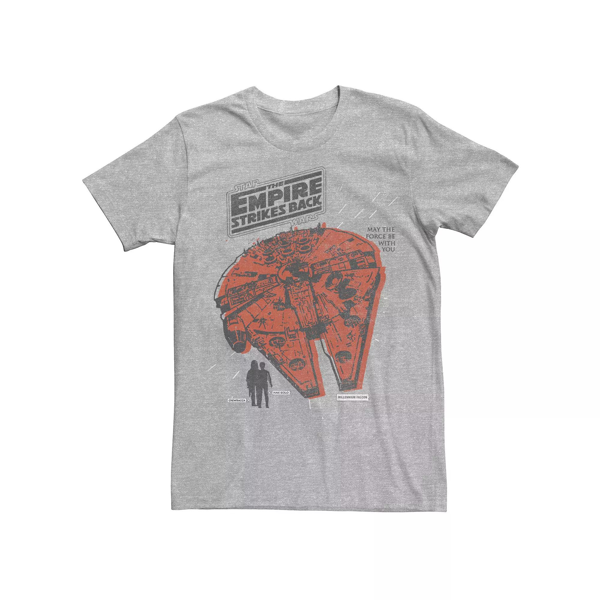 Men's Star Wars Vintage Falcon Zoom Tee, Size: 3XL, Athletic Grey Product Image