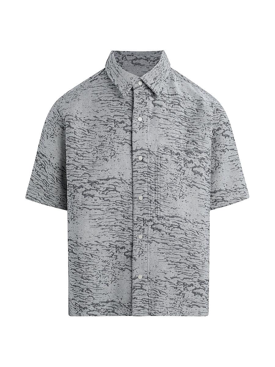 Men's Two-Tone Cropped Sport Shirt Product Image