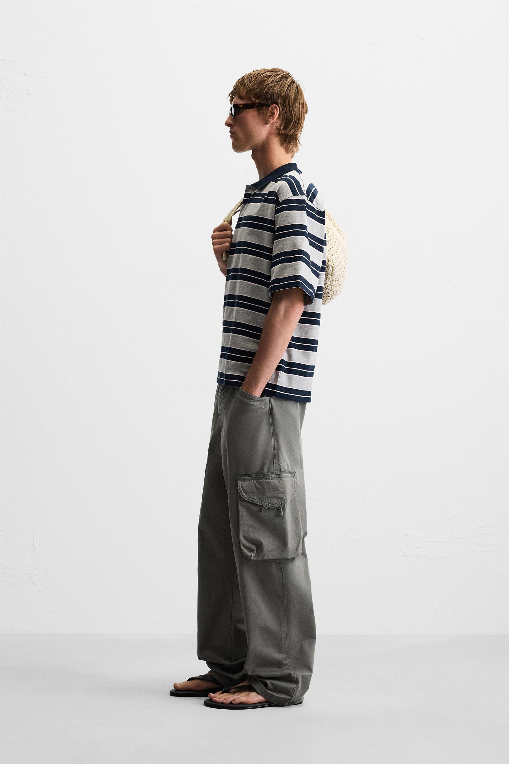 STRIPED RELAXED FIT POLO SHIRT Product Image