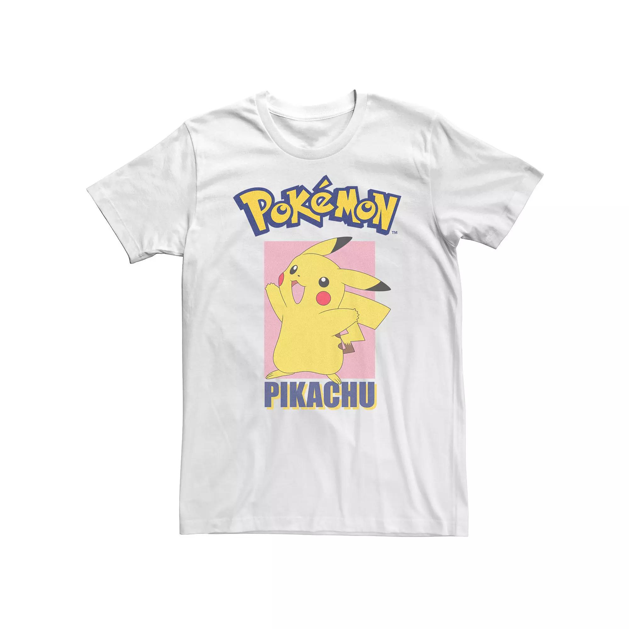 Big & Tall Pokemon Pikachu Pose Panel Graphic Tee, Men's,  Product Image