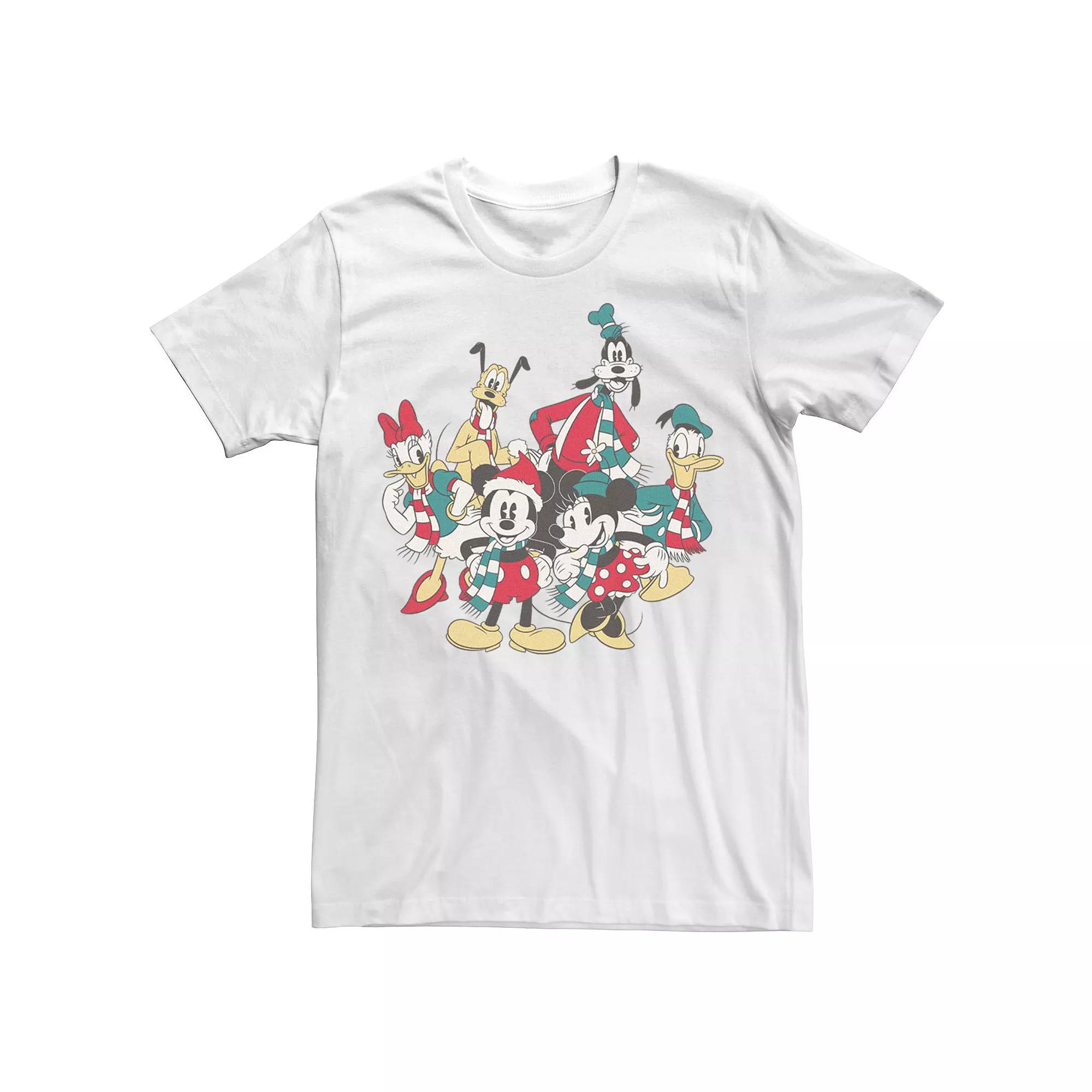 Men's Mickey Classic Holiday Group Christmas Group Shot Tee,  Product Image