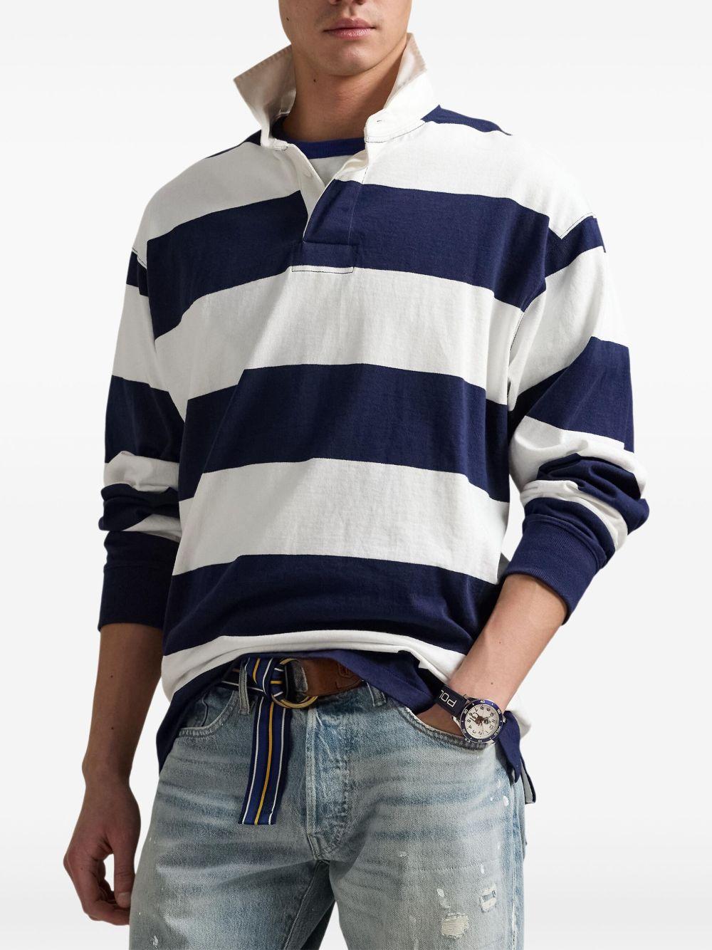 striped polo shirt Product Image