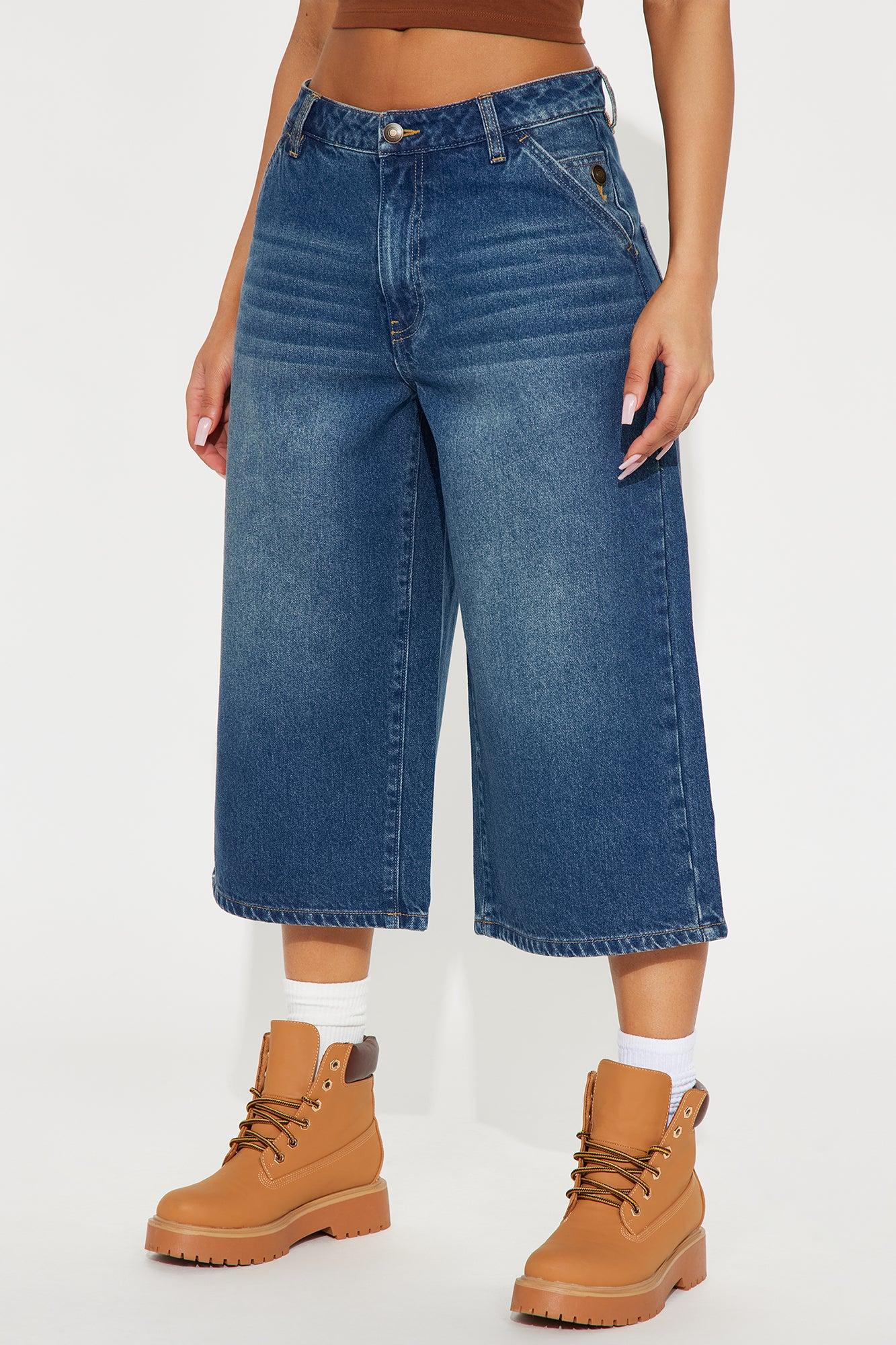 South Street Spicy Denim Jorts - Dark Wash Product Image