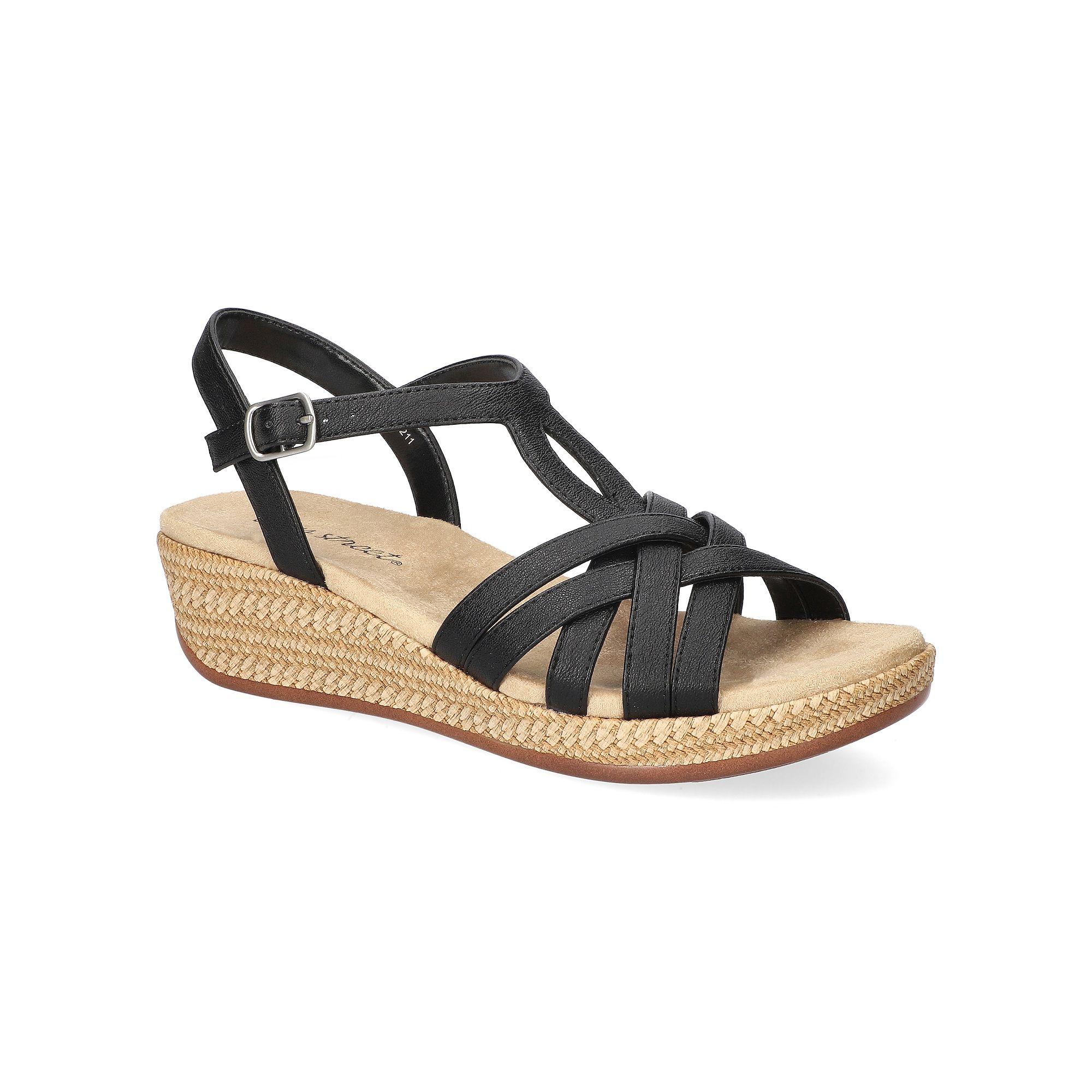 Easy Street Lua Women's Wedge Sandals, Size: 9, Black Product Image