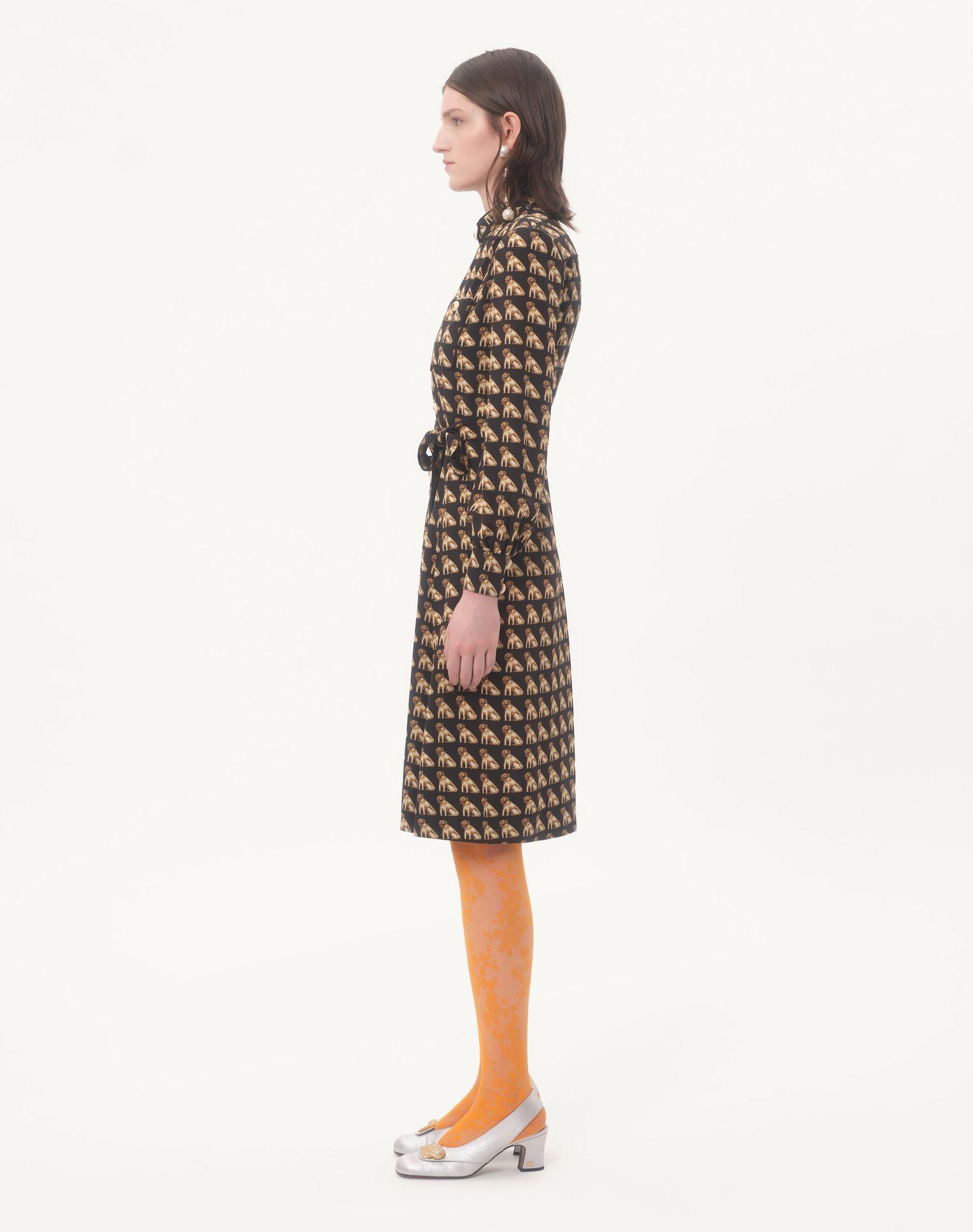 Crepe De Chine Midi Dress With Petit Charles Print Product Image