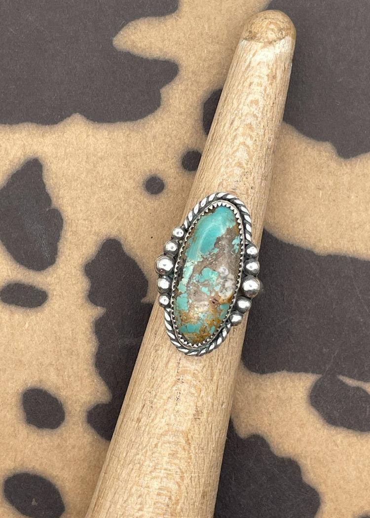 Sterling Silver Oblong Turquoise Ring Product Image